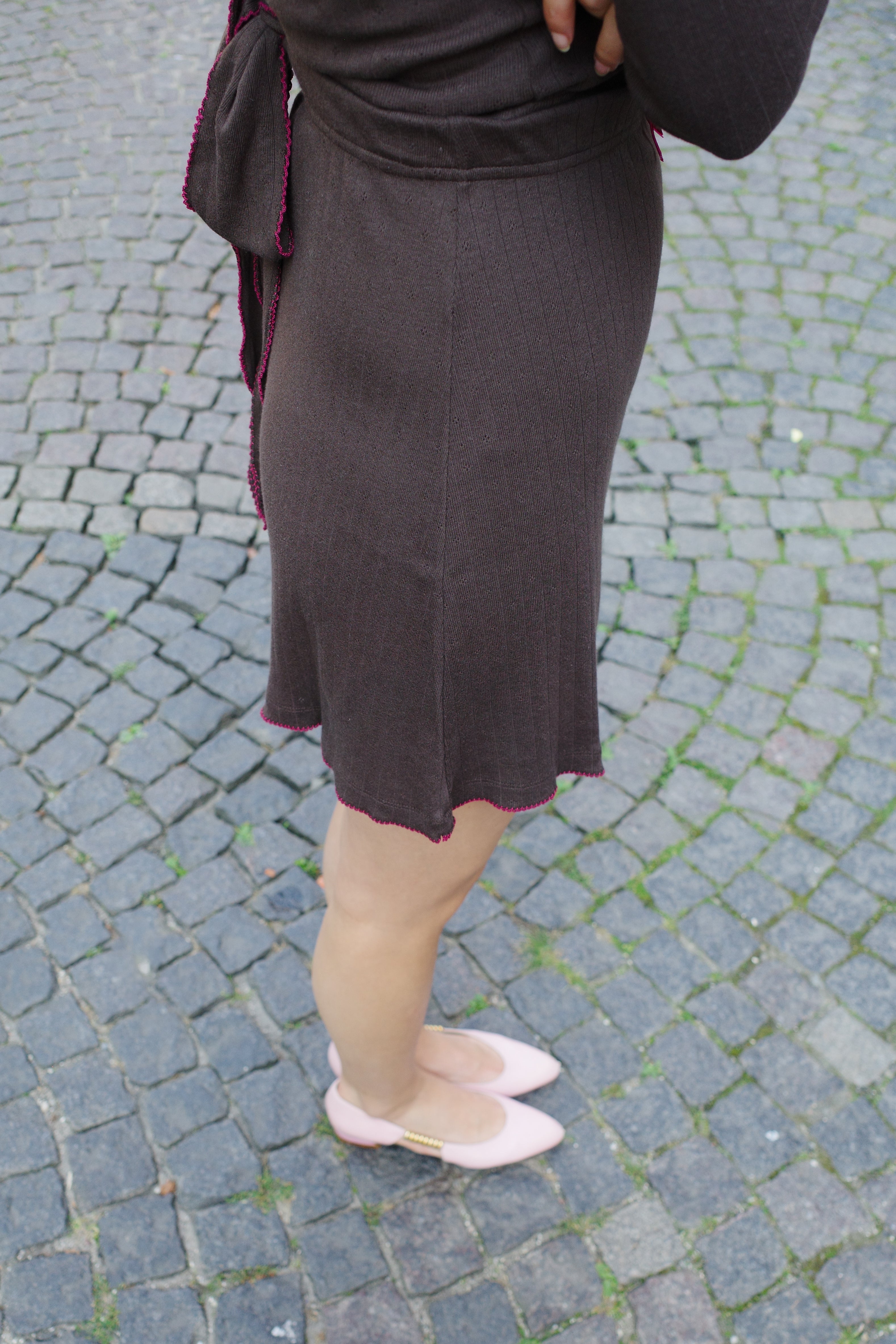 Caro Jersey Skirt - Dark Brown