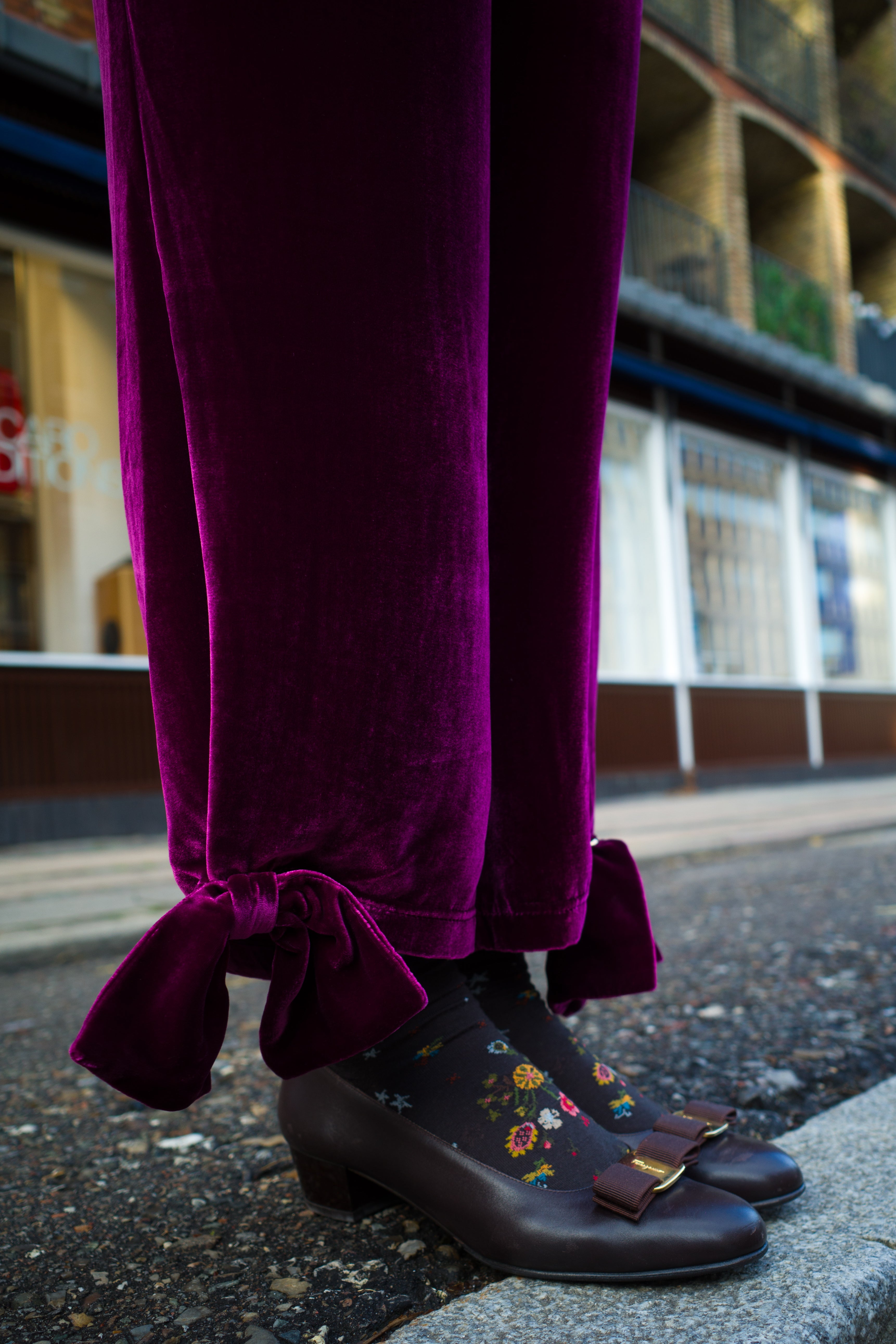 Coco Pants - Aubergine Velvet