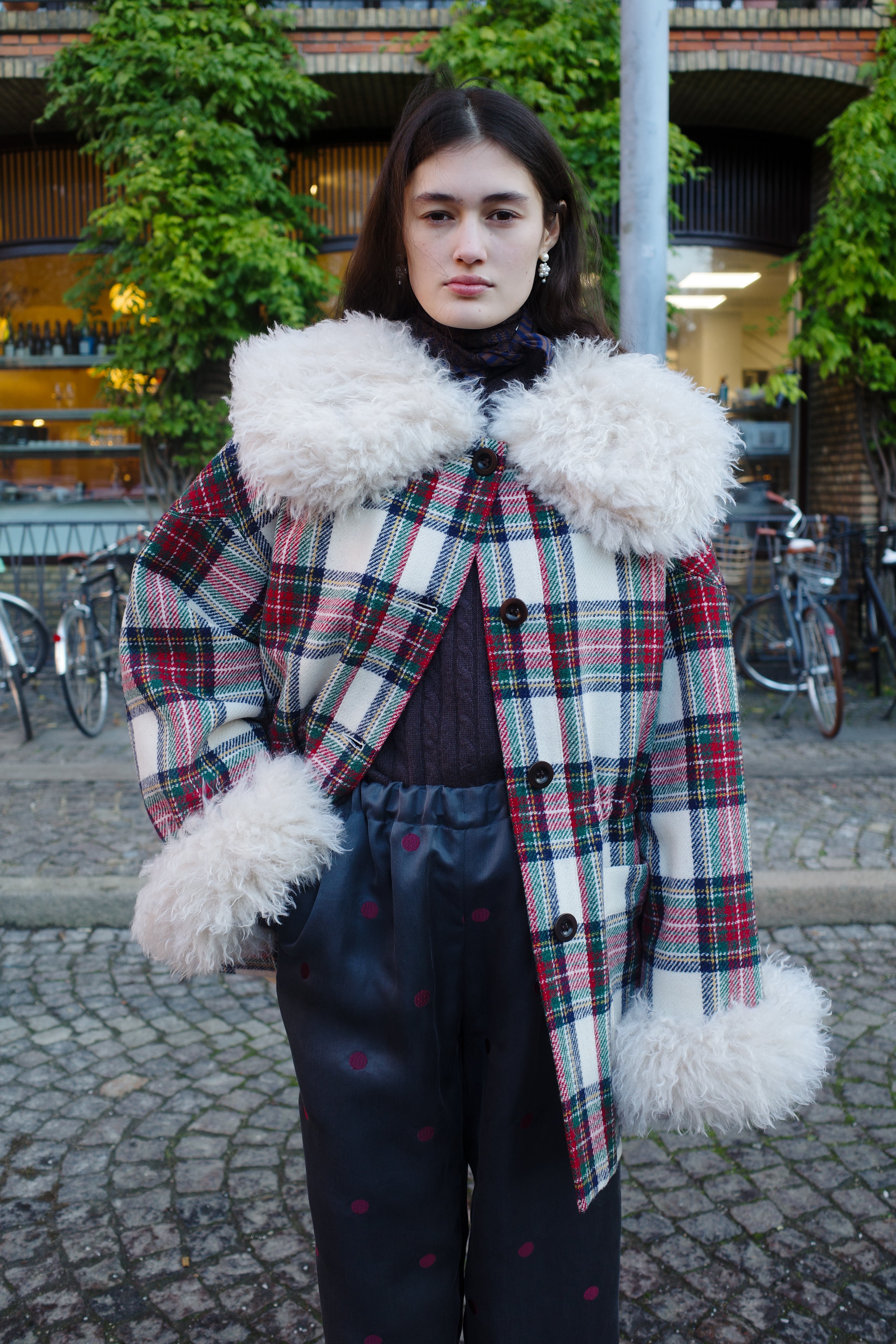 Connie Coat Harris Tweed Red Check