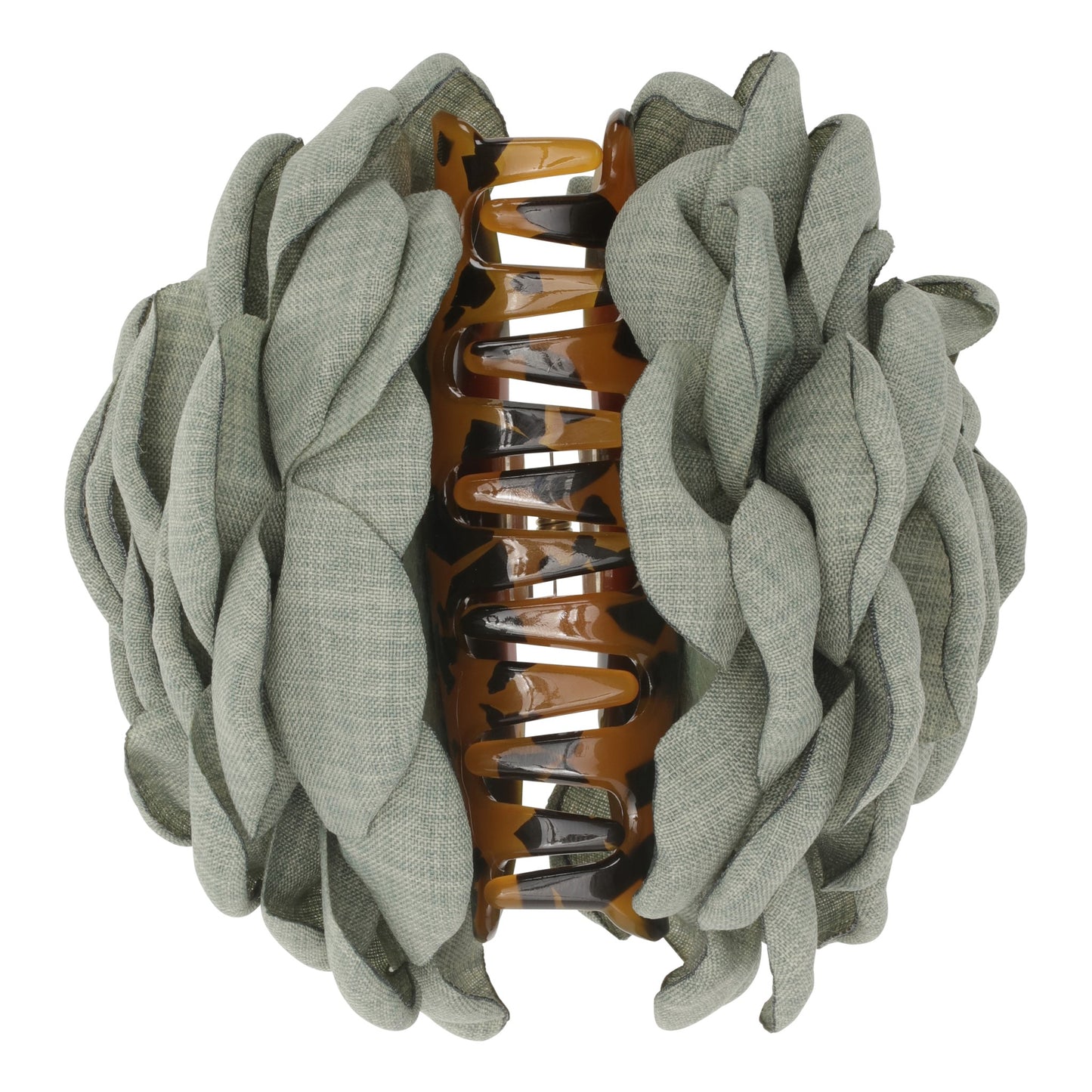 Caro Editions. The Rosie Hair Clip in green. Polyester Acetate 12cm wide Made responsibly in China.