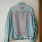 Upcycled Denim Jacket with deadstock Chanel fabric