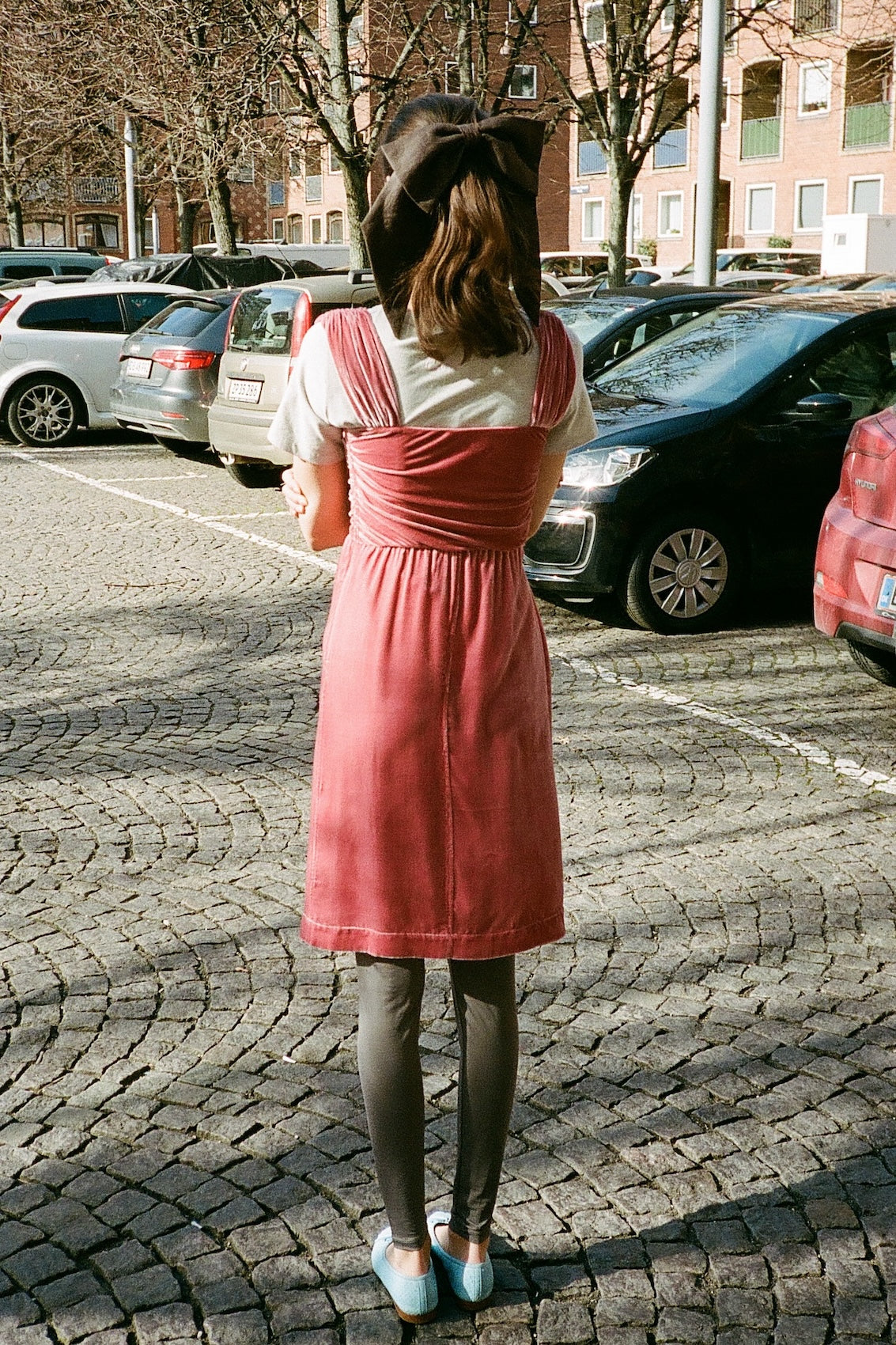 Sophie Dress - Dusty Pink Silk Velvet