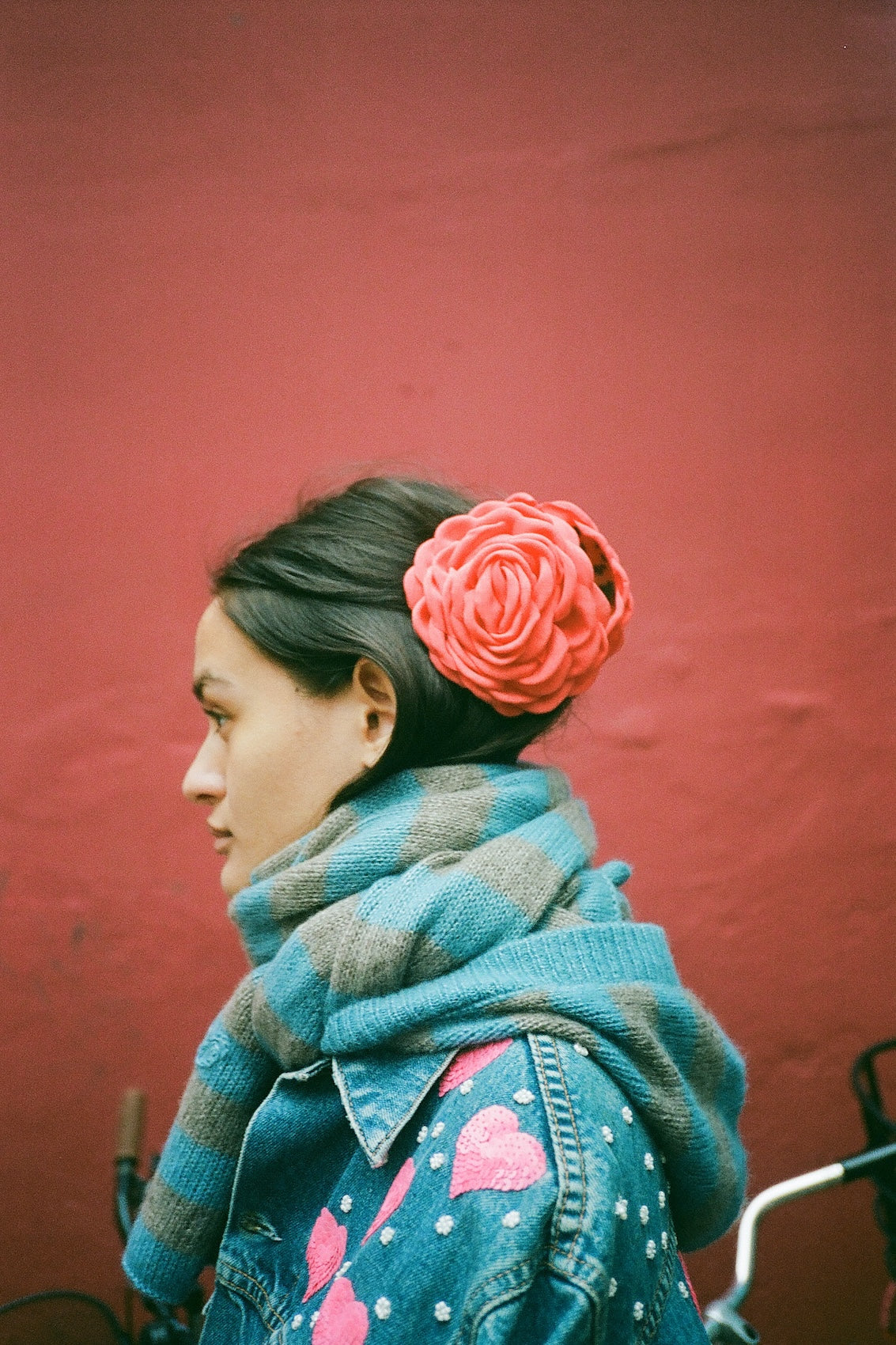 Rosie Hair Clip - Fire Red
