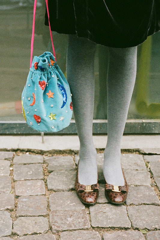 Mini Bucket Bag - Blue
