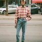 Hannah Shirt - Red/White Checkered