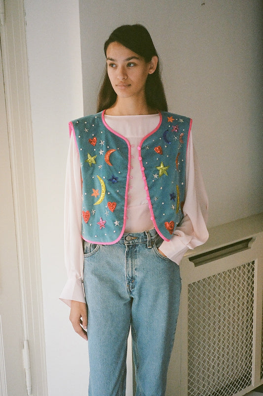Ravnbak Vest - Blue Velvet