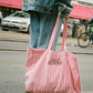 Tote Bag Medium - Red White Stripe