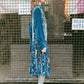 Sonya Dress - Blue Silk Velvet