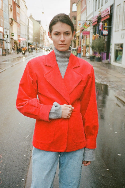Annika Jacket - Red Corduroy
