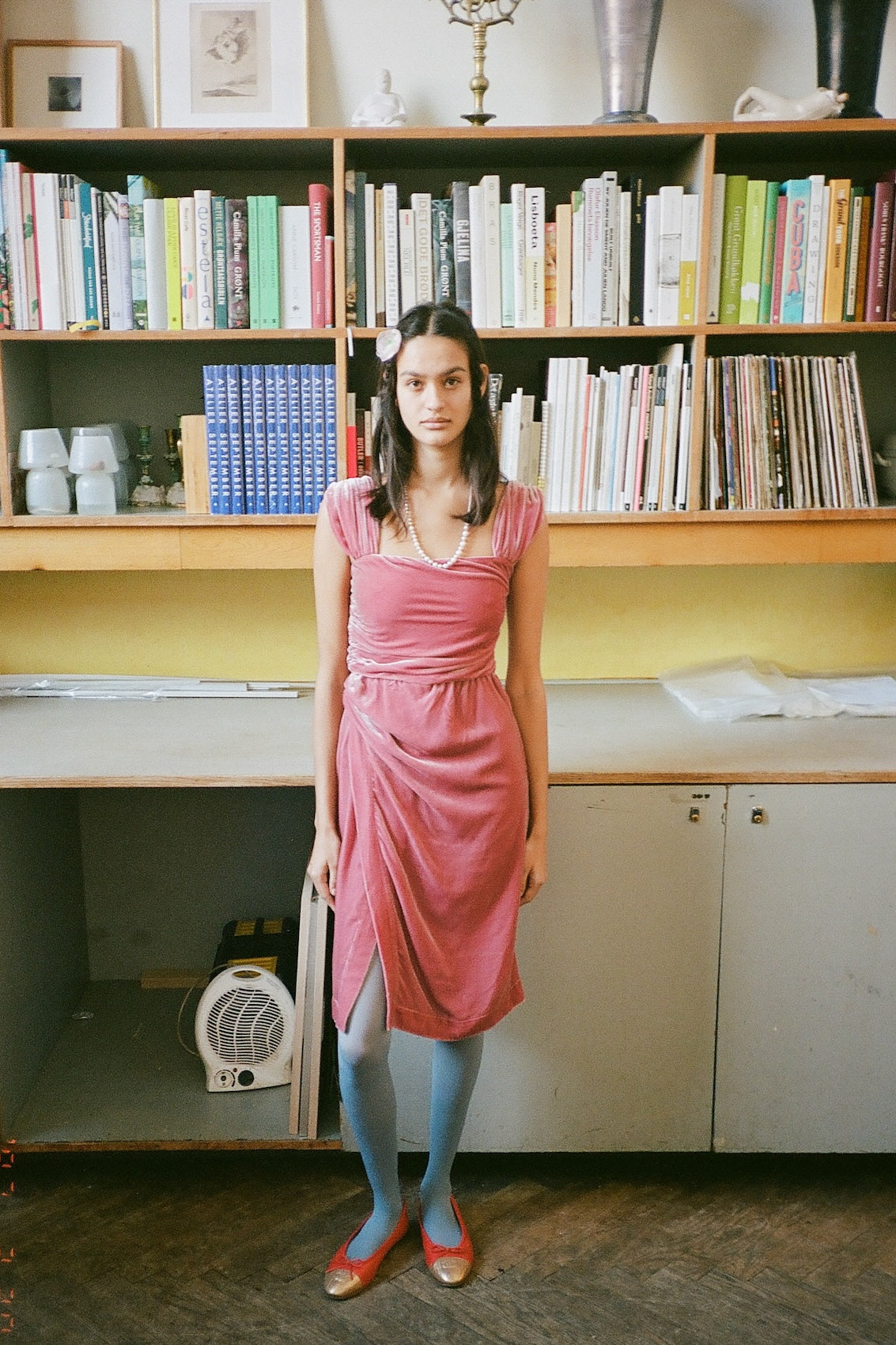 Sophie Dress - Dusty Pink Silk Velvet