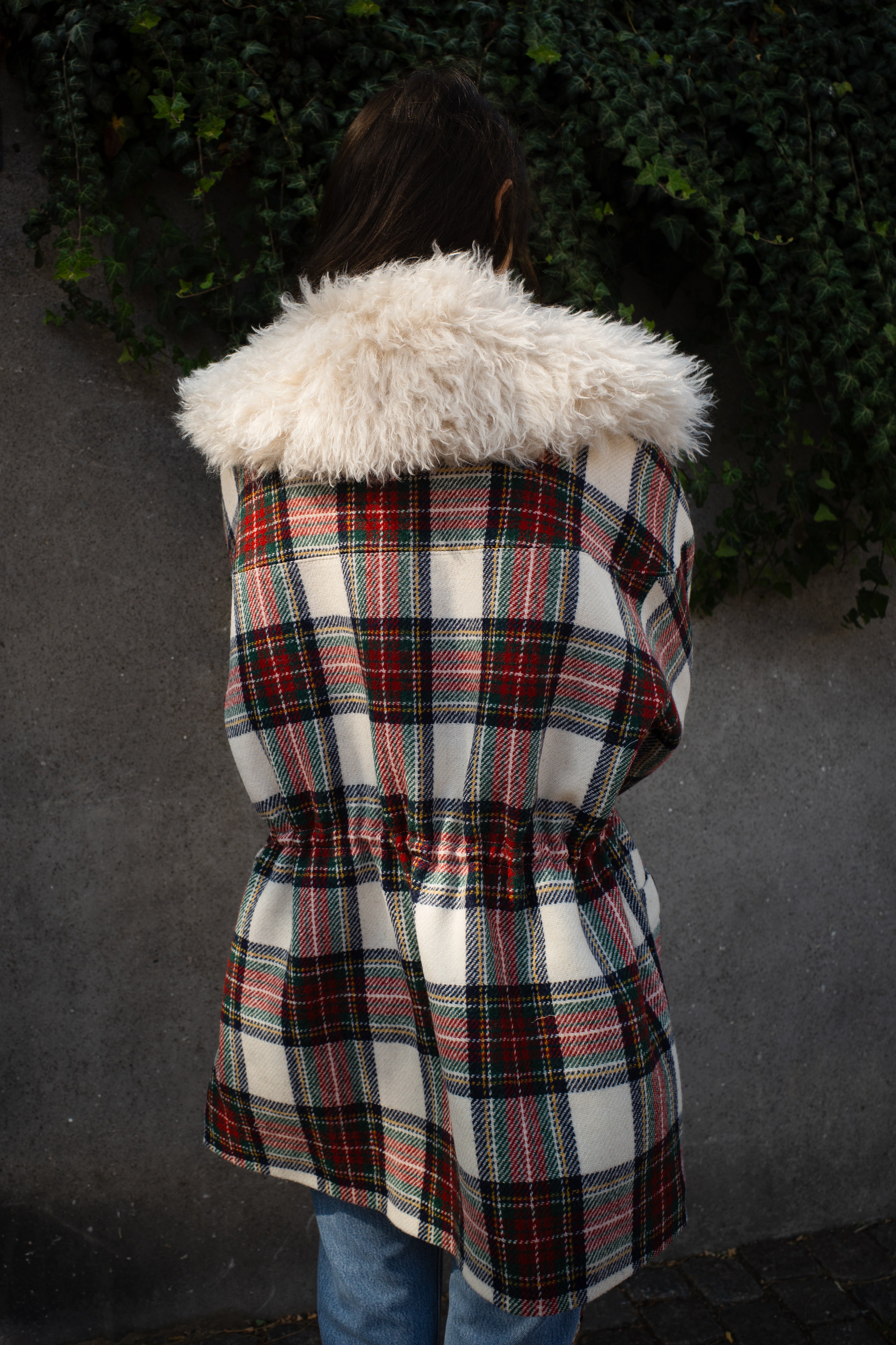 Connie Coat Harris Tweed Red Check