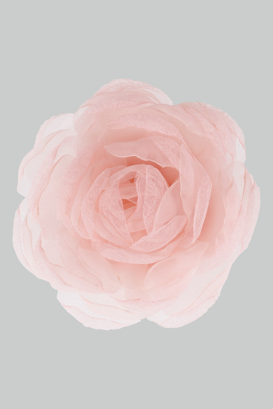 Caro Editions Tulle Rosie Brooch in Pale Pink Organza.