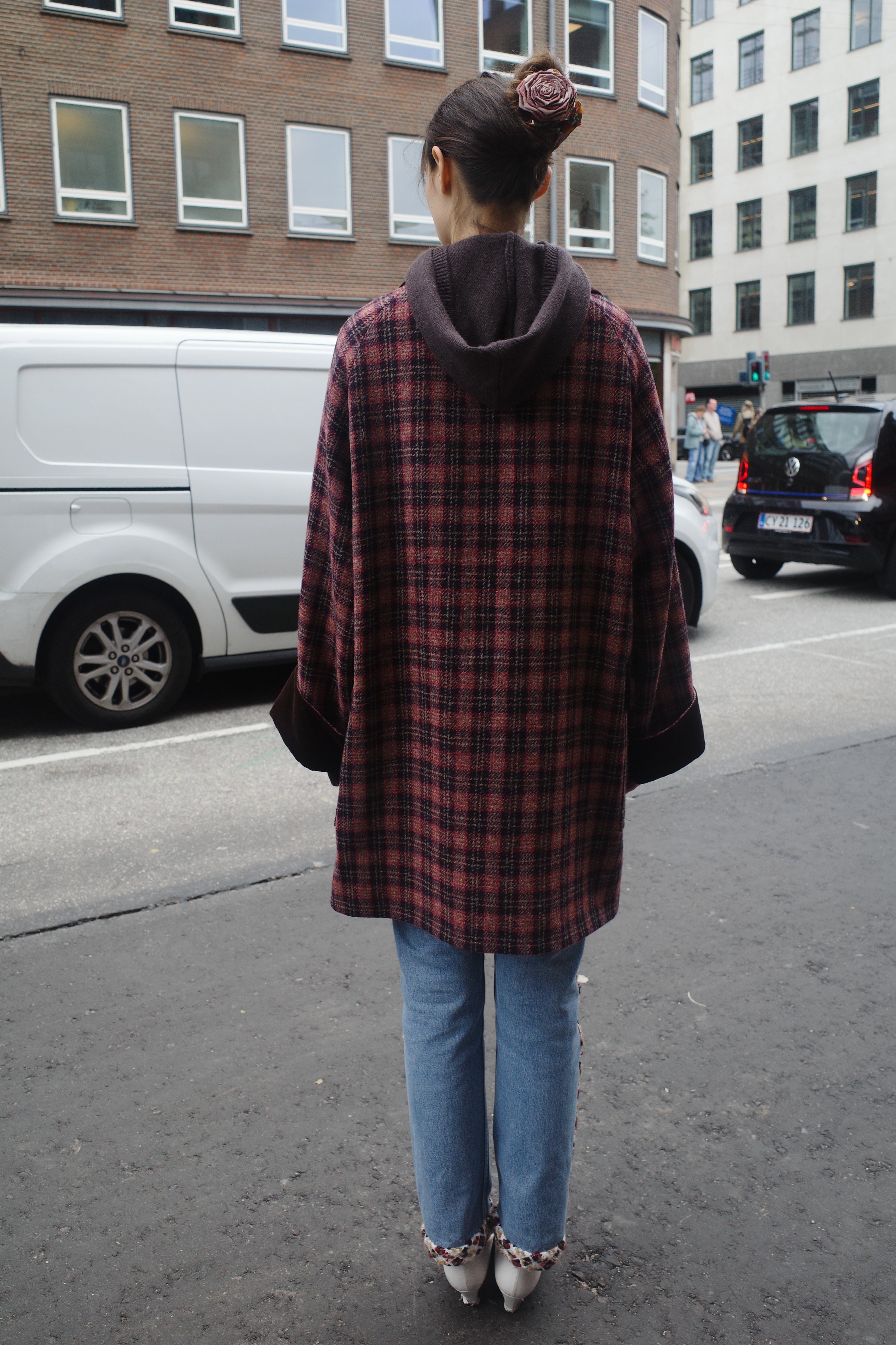 Thea Coat Harris Tweed Rose Check