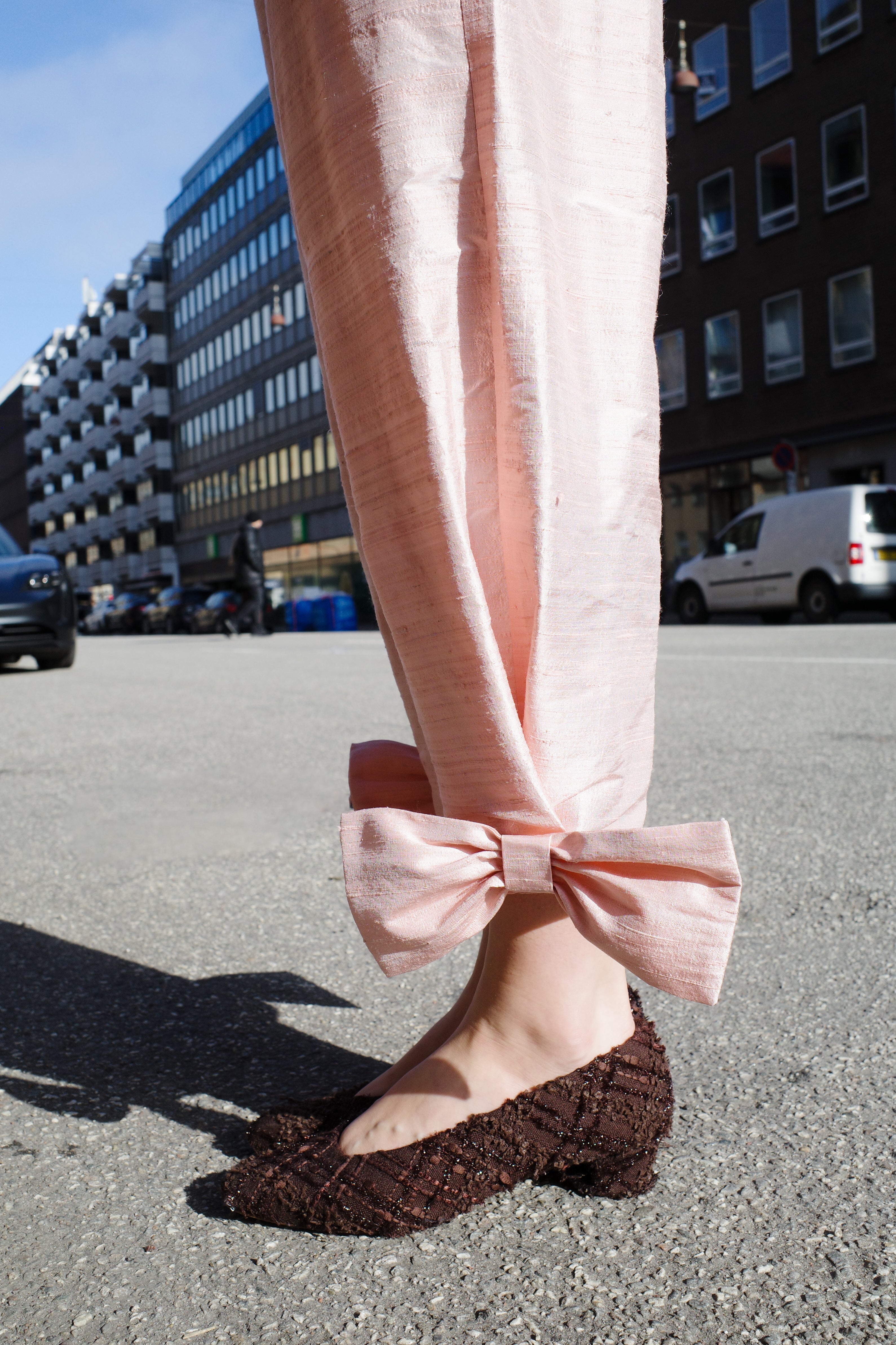 Coco pants with heart - pale silk