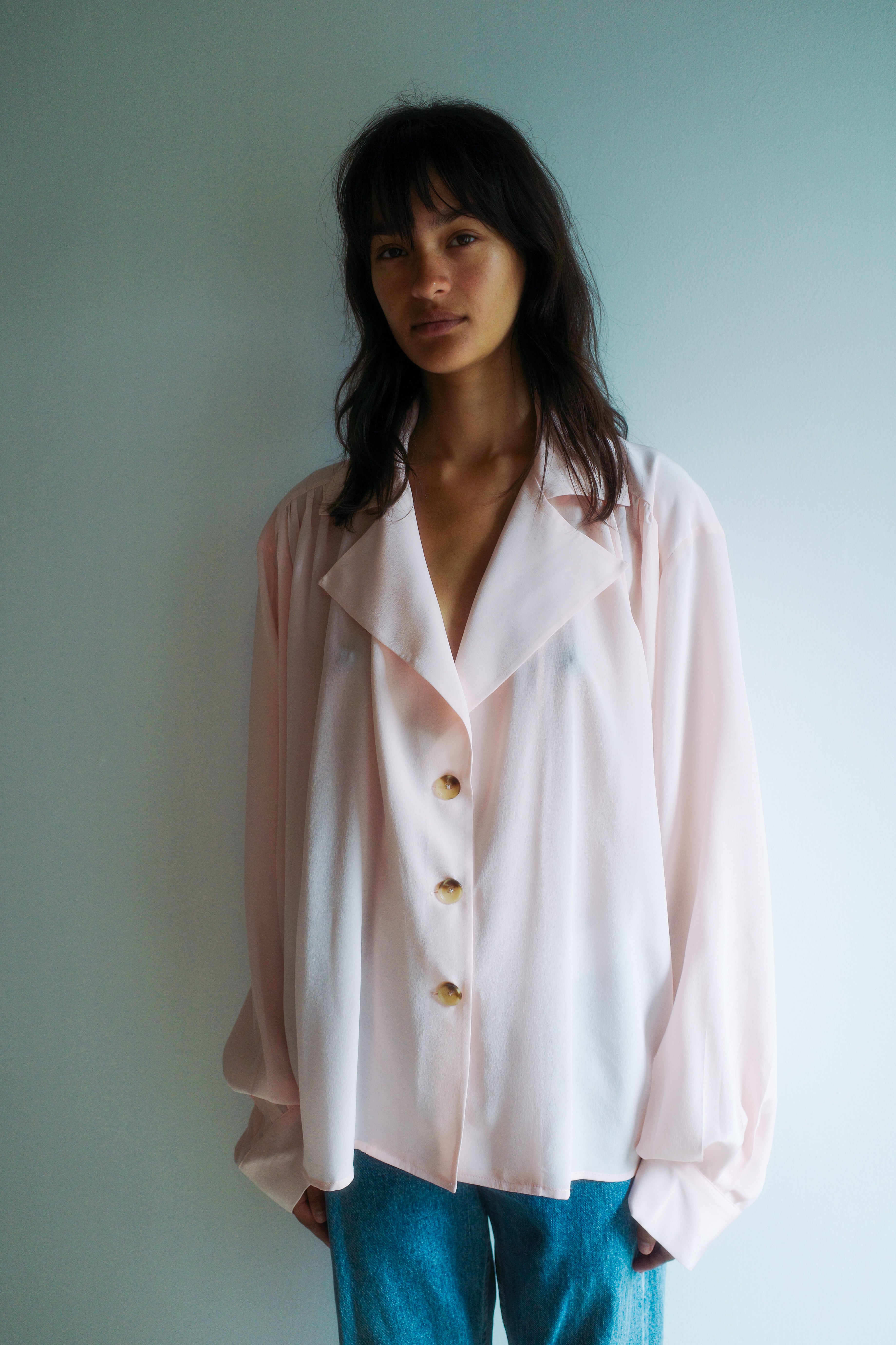 Bonsai Shirt - Pale Pink Silk