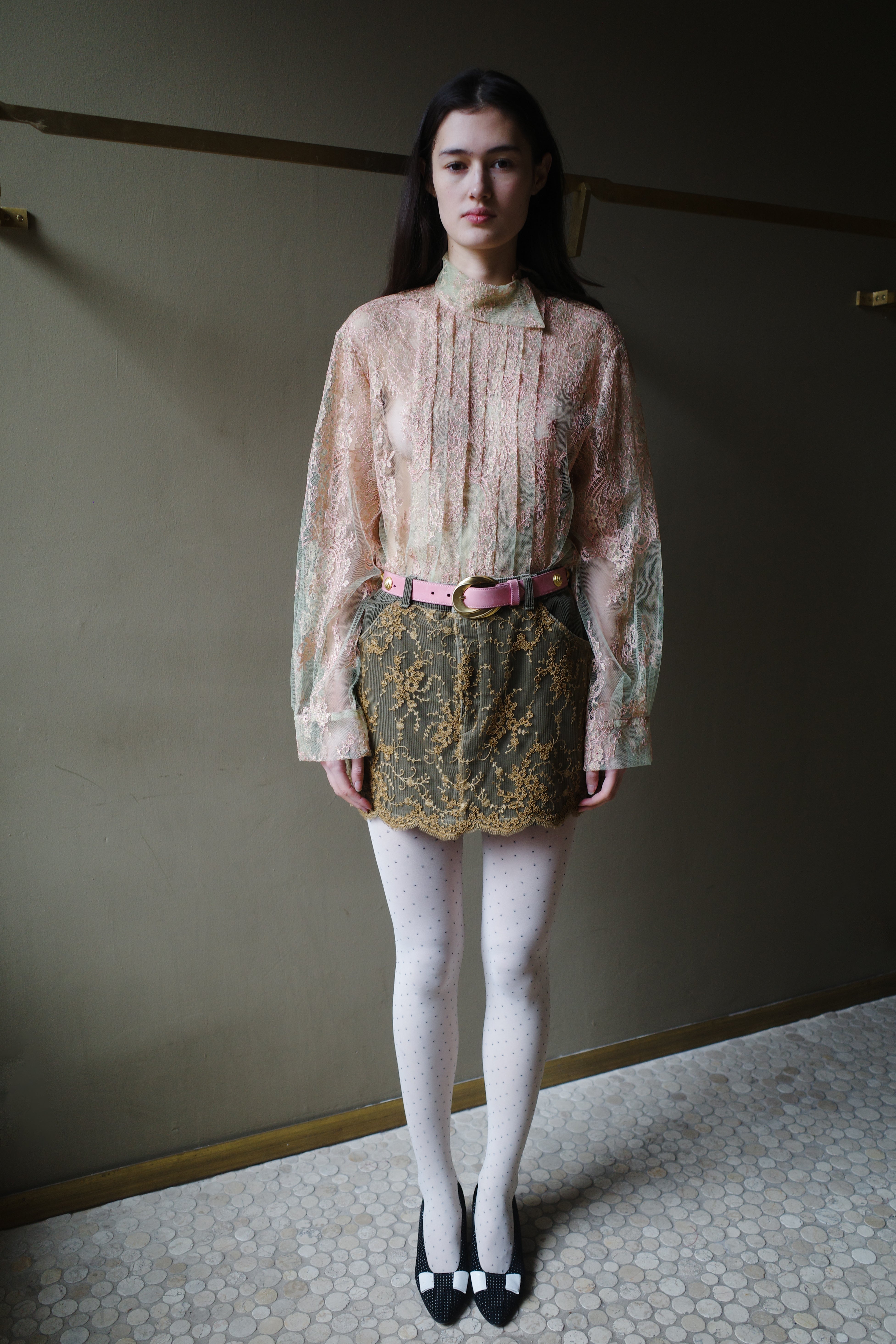 Pleated Maja Shirt - French Lace