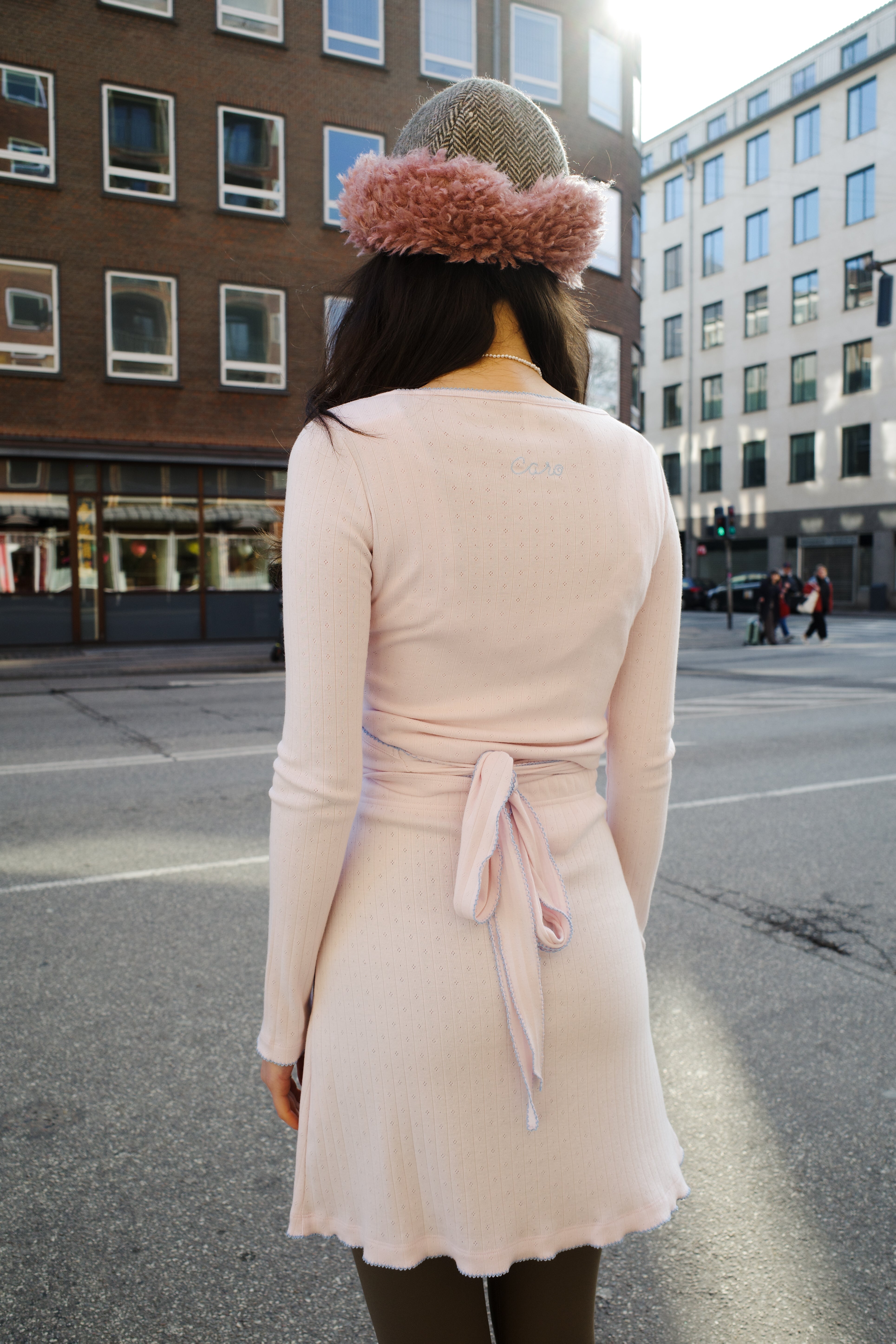 Caro Wrap Top - Pale Pink