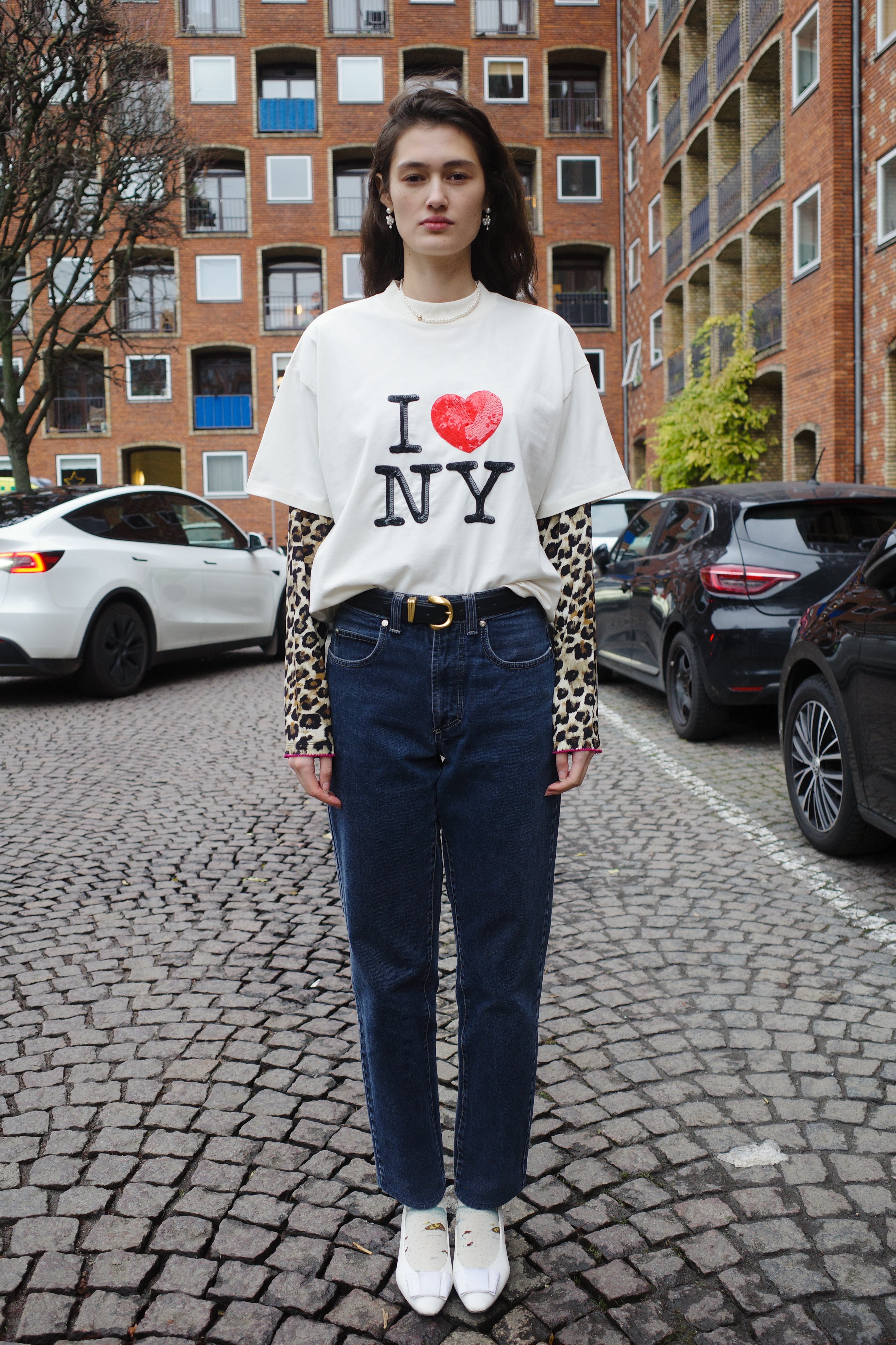 FREDDIE T-SHIRT COTTON OFF WHITE - I LOVE NY
