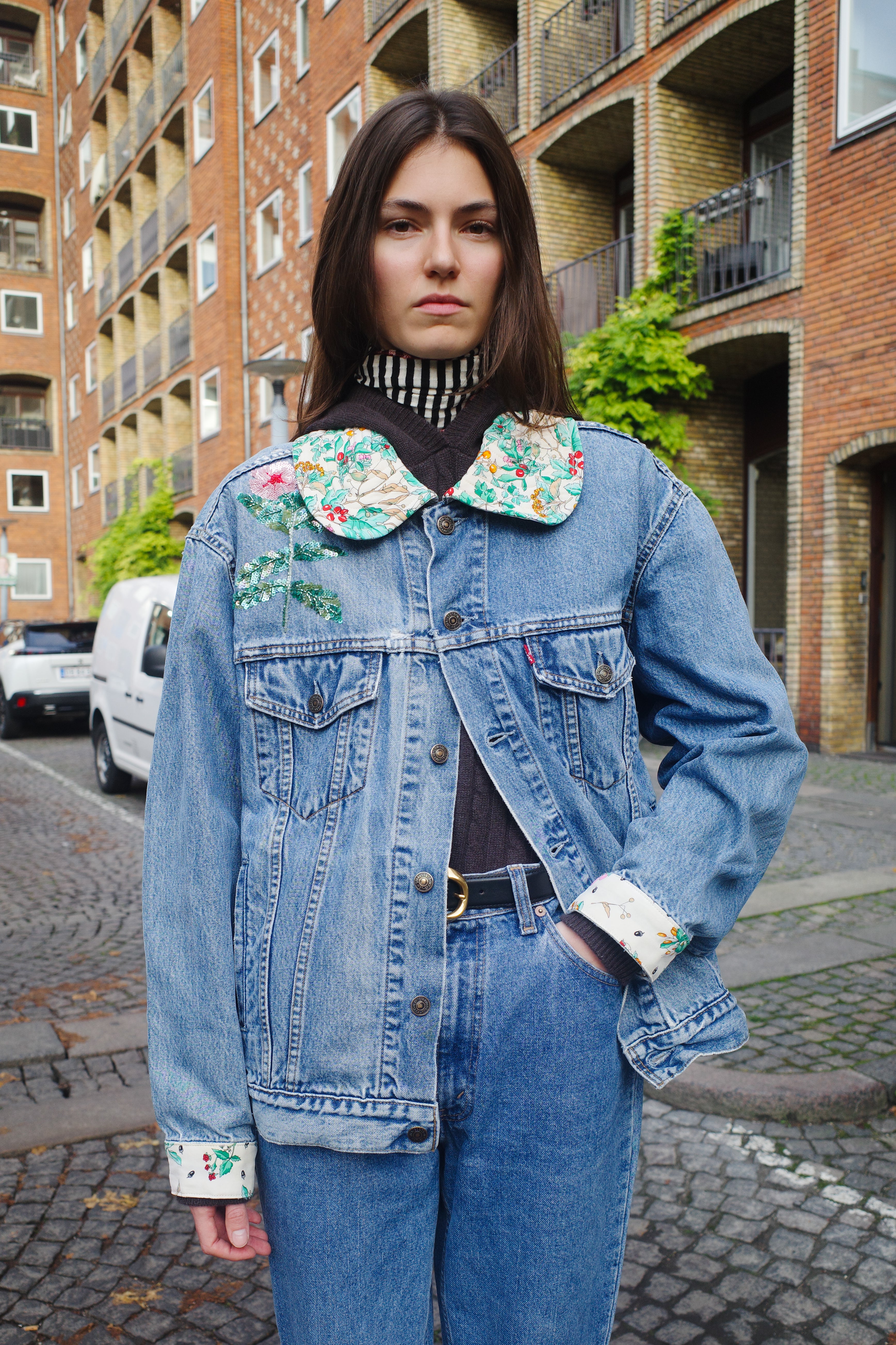 Upcycled Denim Jacket - One of a kind