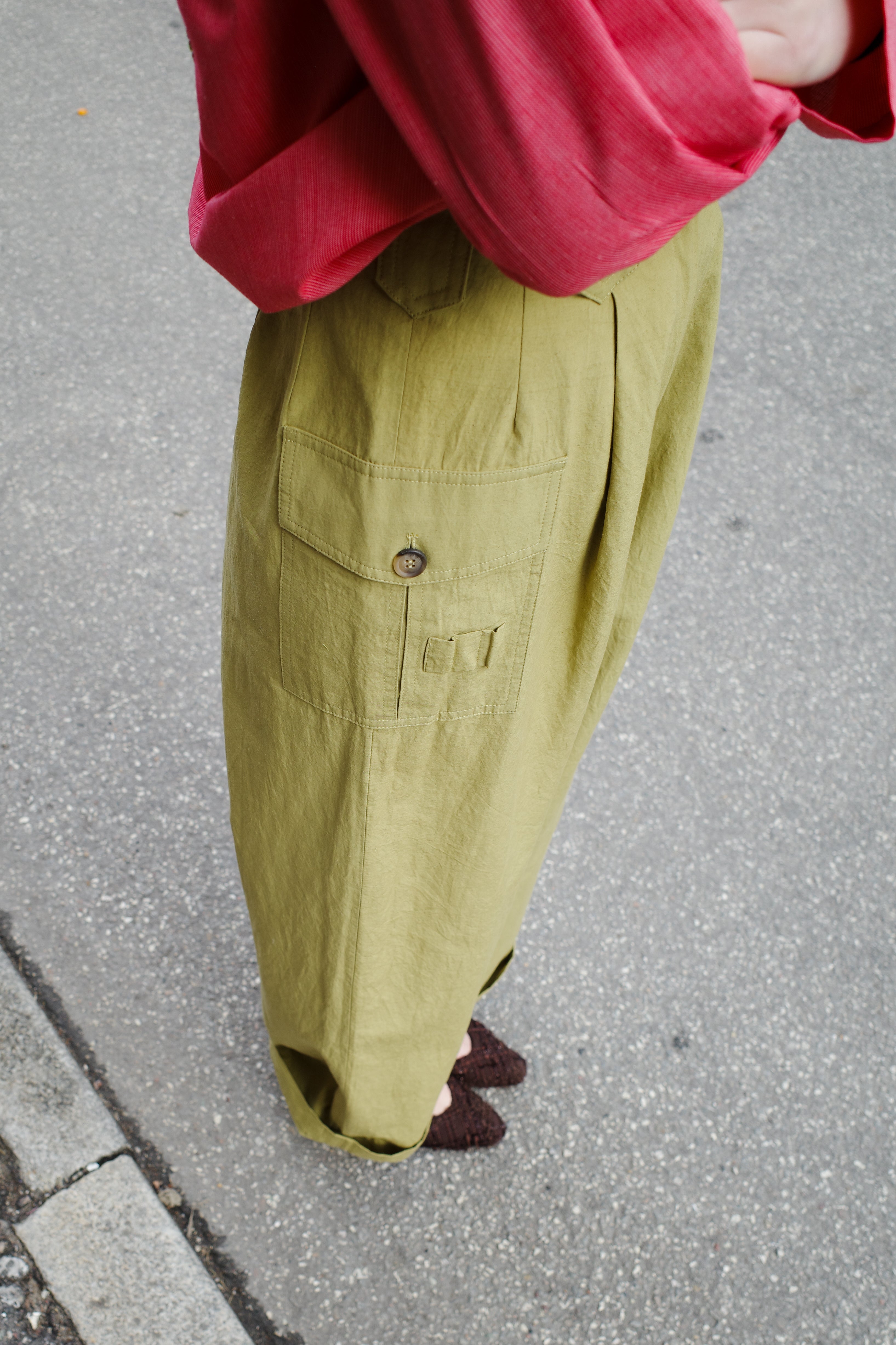 Beatrice Pants - Bright Olive