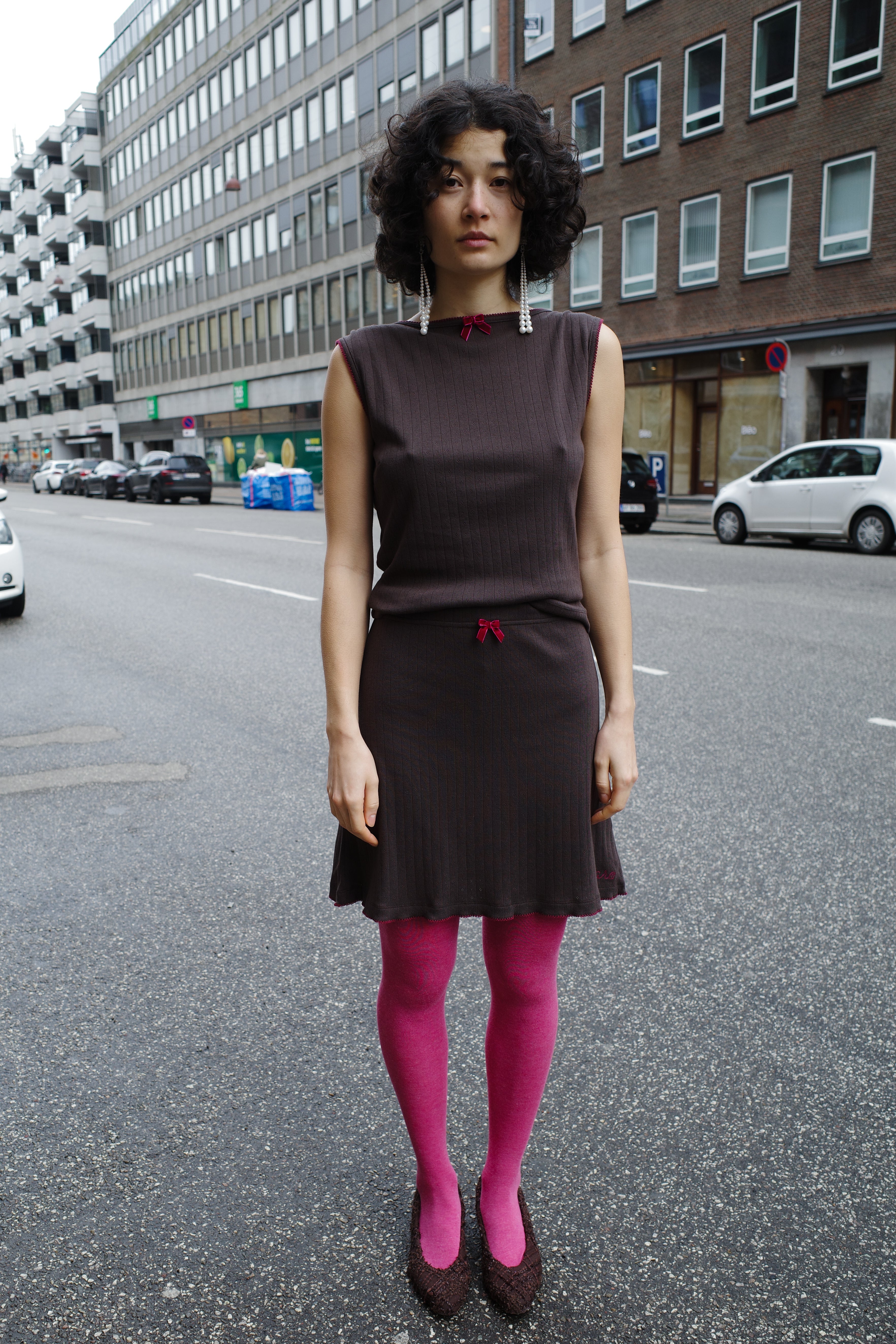 Caro Jersey Skirt - Dark Brown