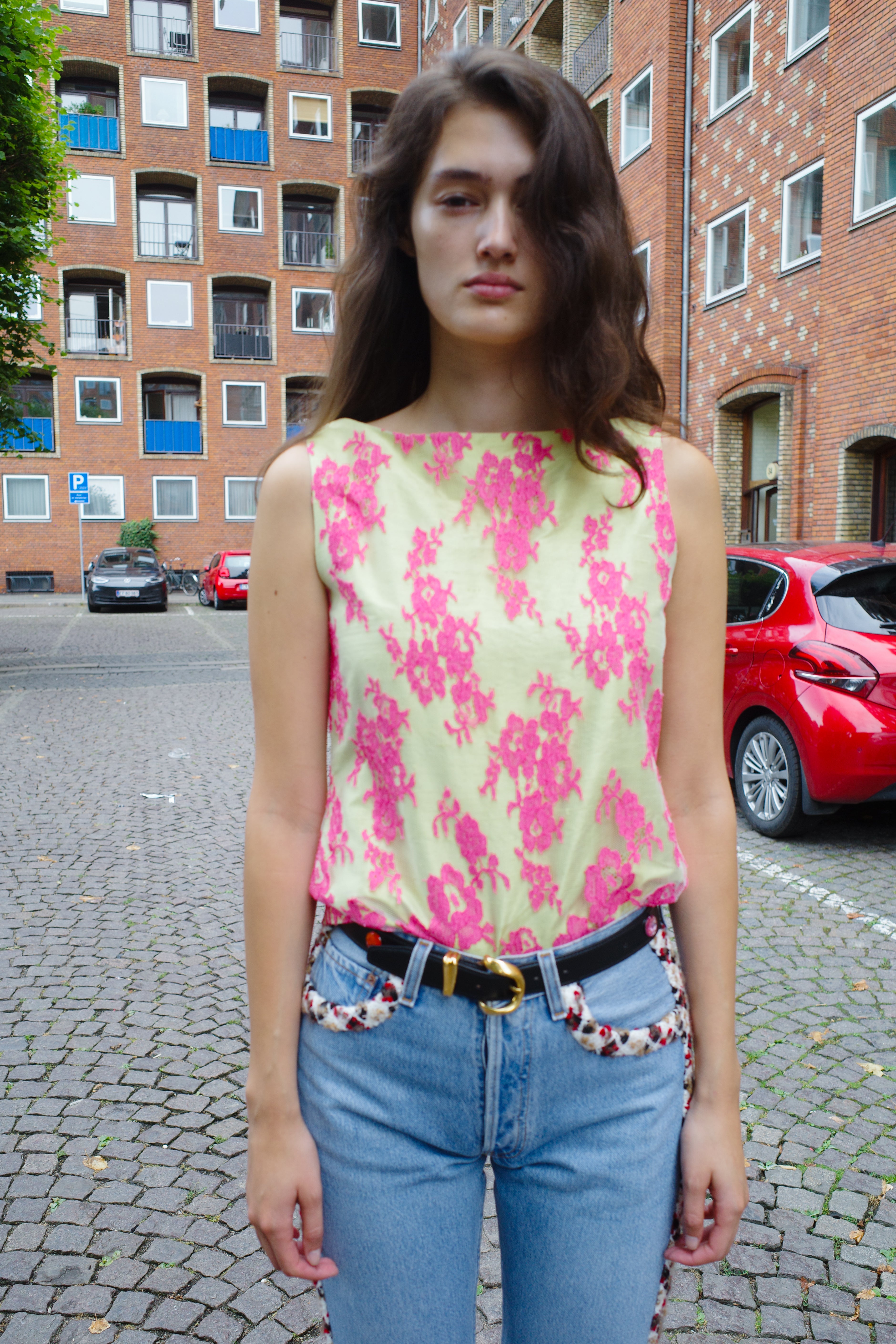 Coco Top silk taffeta and lace