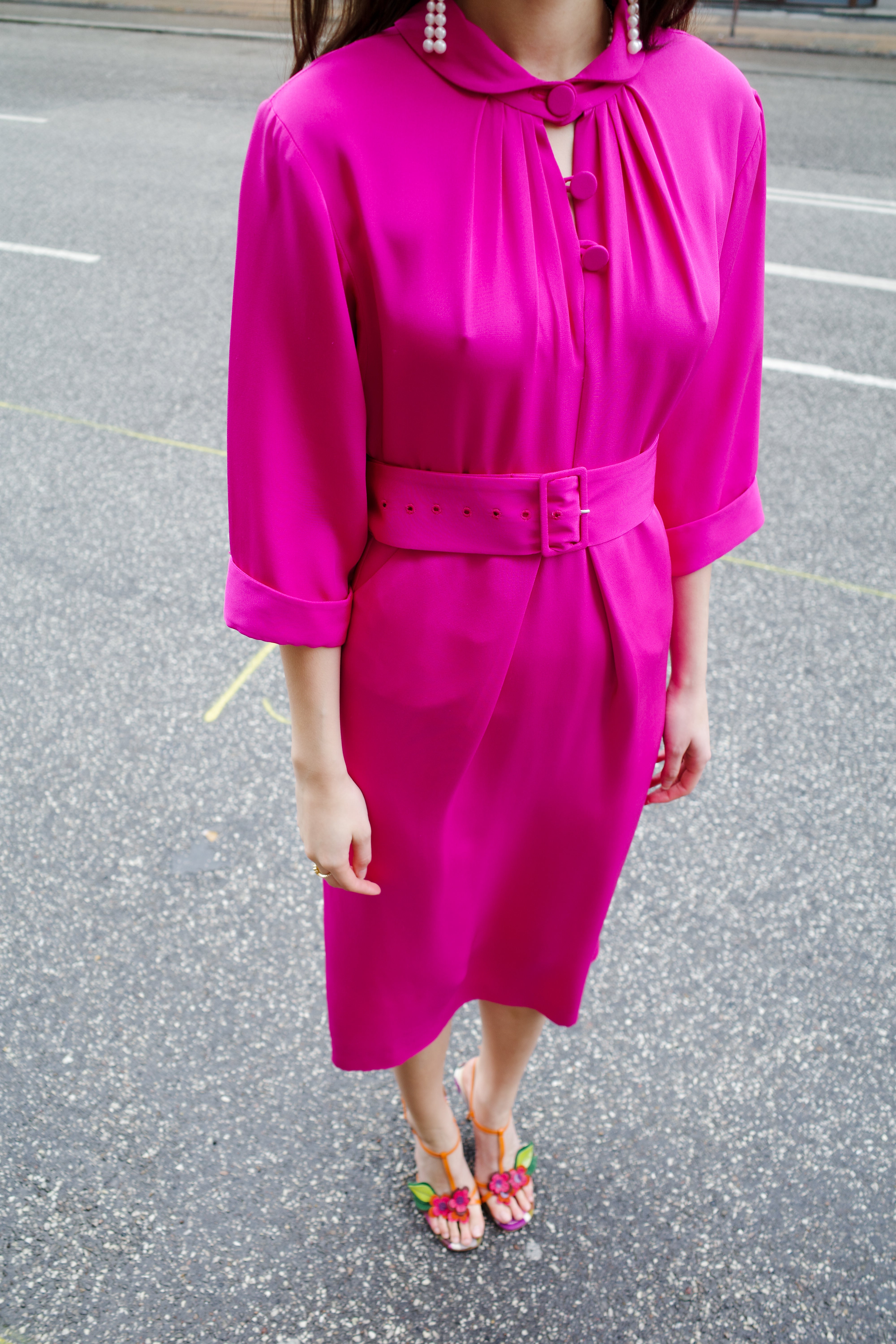 One of a kind dress  - pink silk