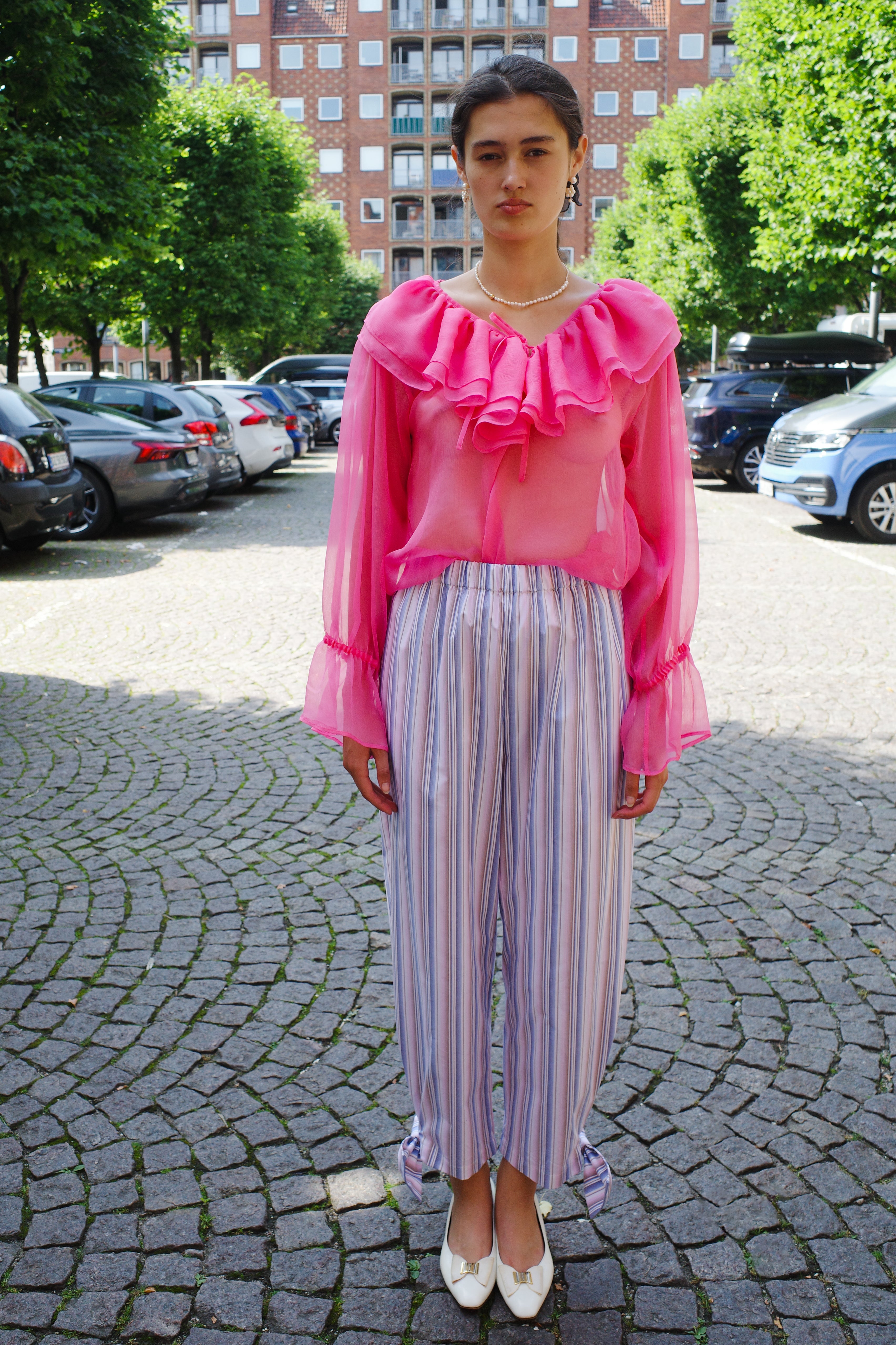 Ursula Blouse - Pink chiffon