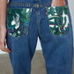 Upcycled Jeans - Leaf