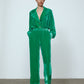 The Bonsai Shirt is made in a luxurious silk velvet fabric with a heavy fall and a deep emerald green color. The Shirt features long draped sleeves, a deep-cut oversized shirt collar, and buttons on the front.   Style it with jeans and a colorful belt, or match it with the Elisabeth Pants in emerald green Silk Velvet for parties, dinners, and special occasions.    Material: 20% silk, 80% viscose.  The model is 179cm (5'10") and wears size S.
