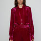 Caro Editions Bonsai Shirt is made in a luxurious silk velvet fabric with a heavy fall. The Shirt features long draped sleeves, a deep-cut oversized shirt collar, and buttons on the front.   Style it with jeans and a colorful belt, or match it with matching Bonsai Pants in Silk Velvet for parties, dinners, and special occasions. Material: 80% Viscose, 20% Silk.