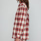 Caro Editions Hannah shirt in soft cotton flannel. The shirt features an oversized fit, big sleeves, and buttons at the front. Style it with matching Hannah pants or jeans, or wear it open over a t-shirt or tank top.