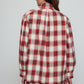 Caro Editions Hannah shirt in soft cotton flannel. The shirt features an oversized fit, big sleeves, and buttons at the front. Style it with matching Hannah pants or jeans, or wear it open over a t-shirt or tank top.