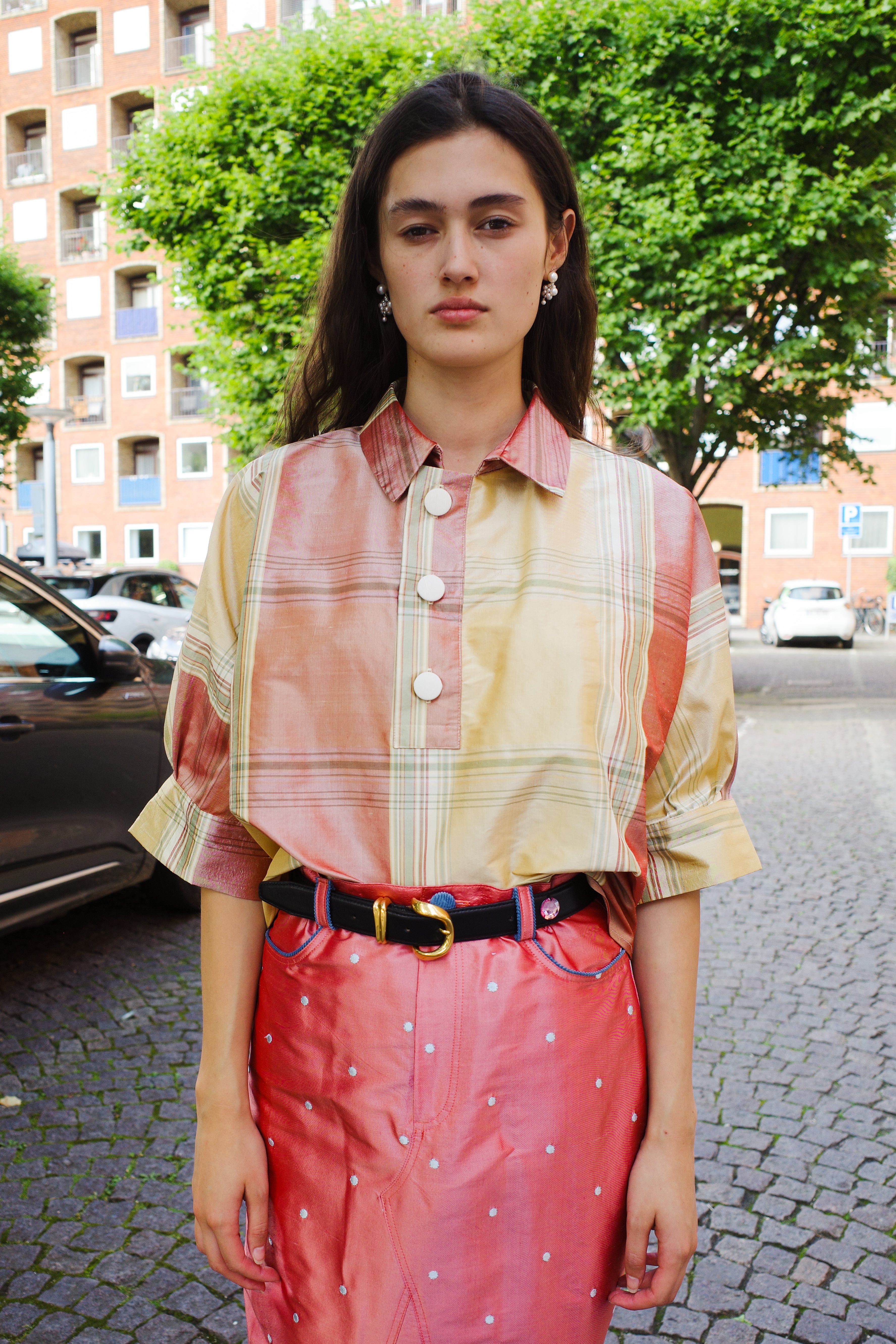 Lisbeth Blouse check silk
