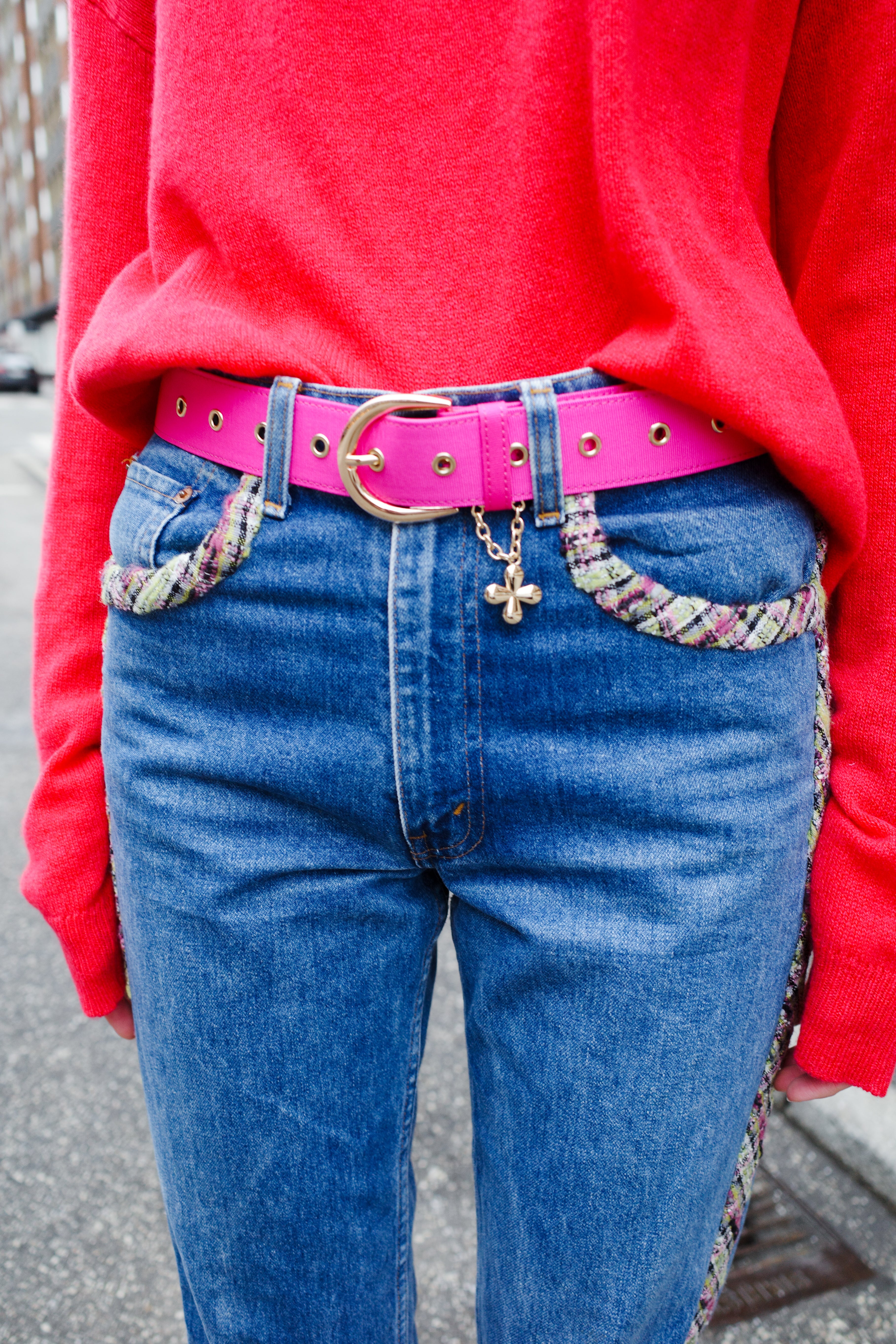 Snoopy Belt - Bright Pink