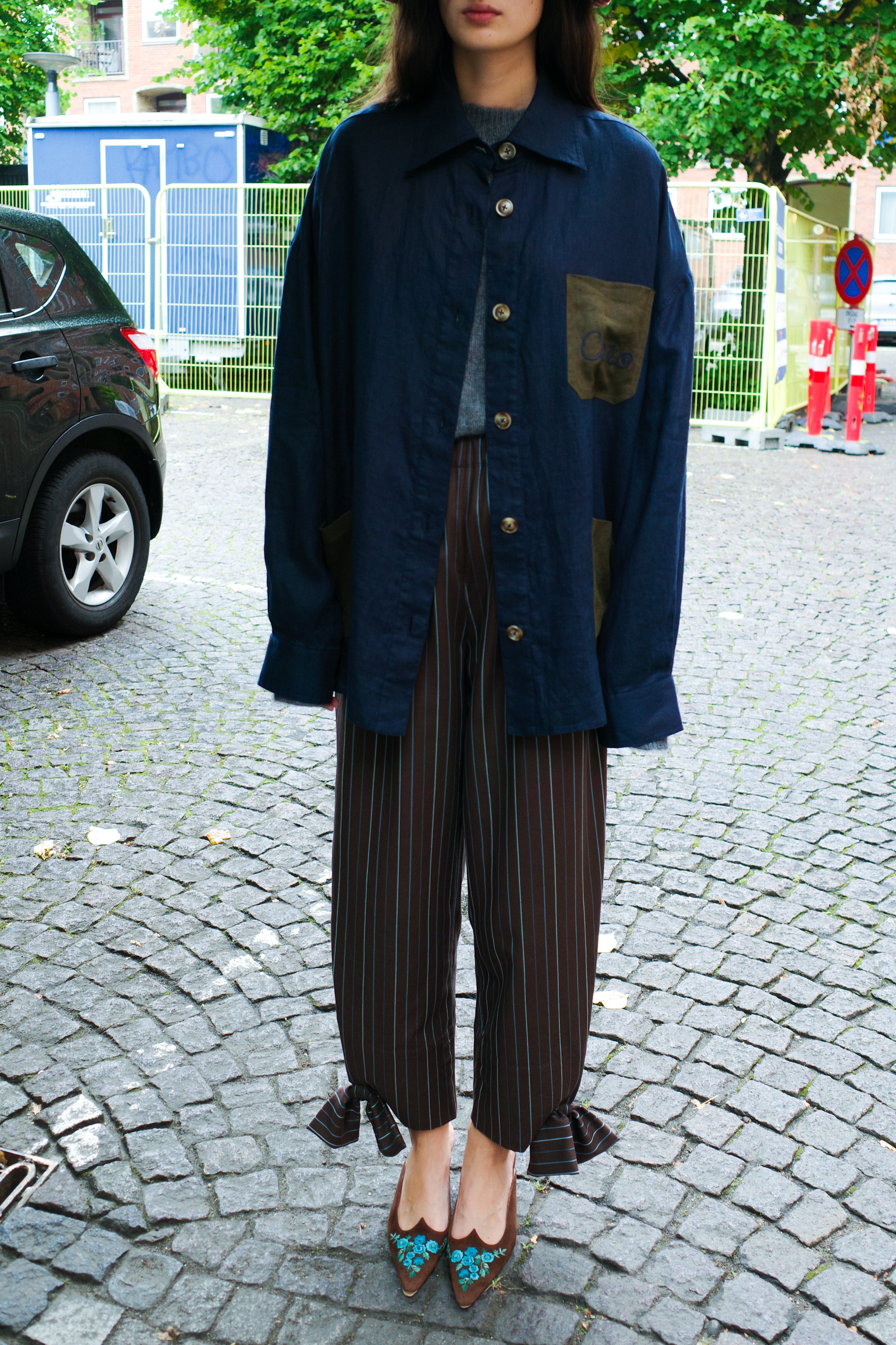 Frederik Shirt - Navy w. Dark Olive