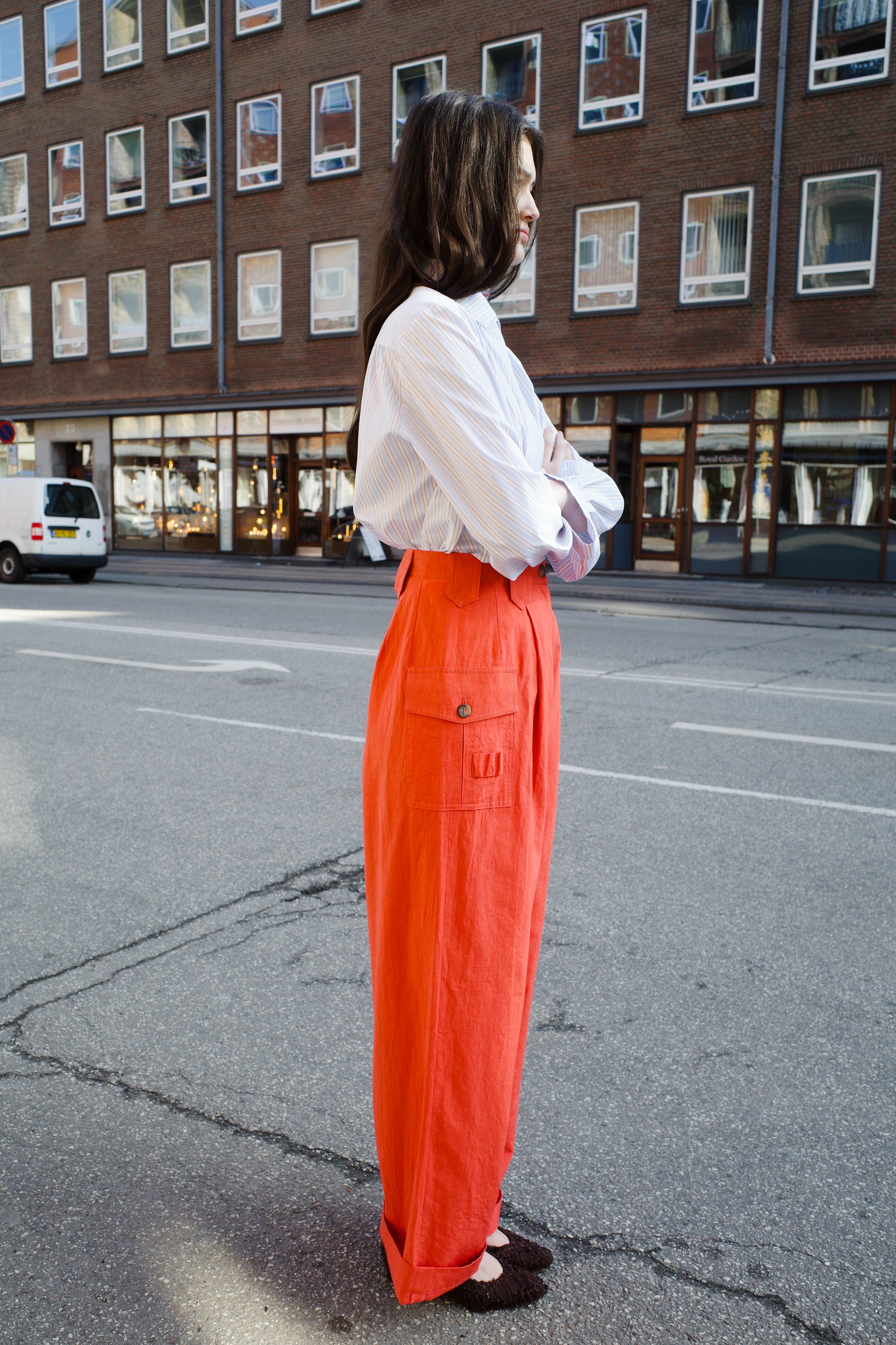 Beatrice Pants - Coral red