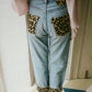 Upcycled Jeans - Leopard
