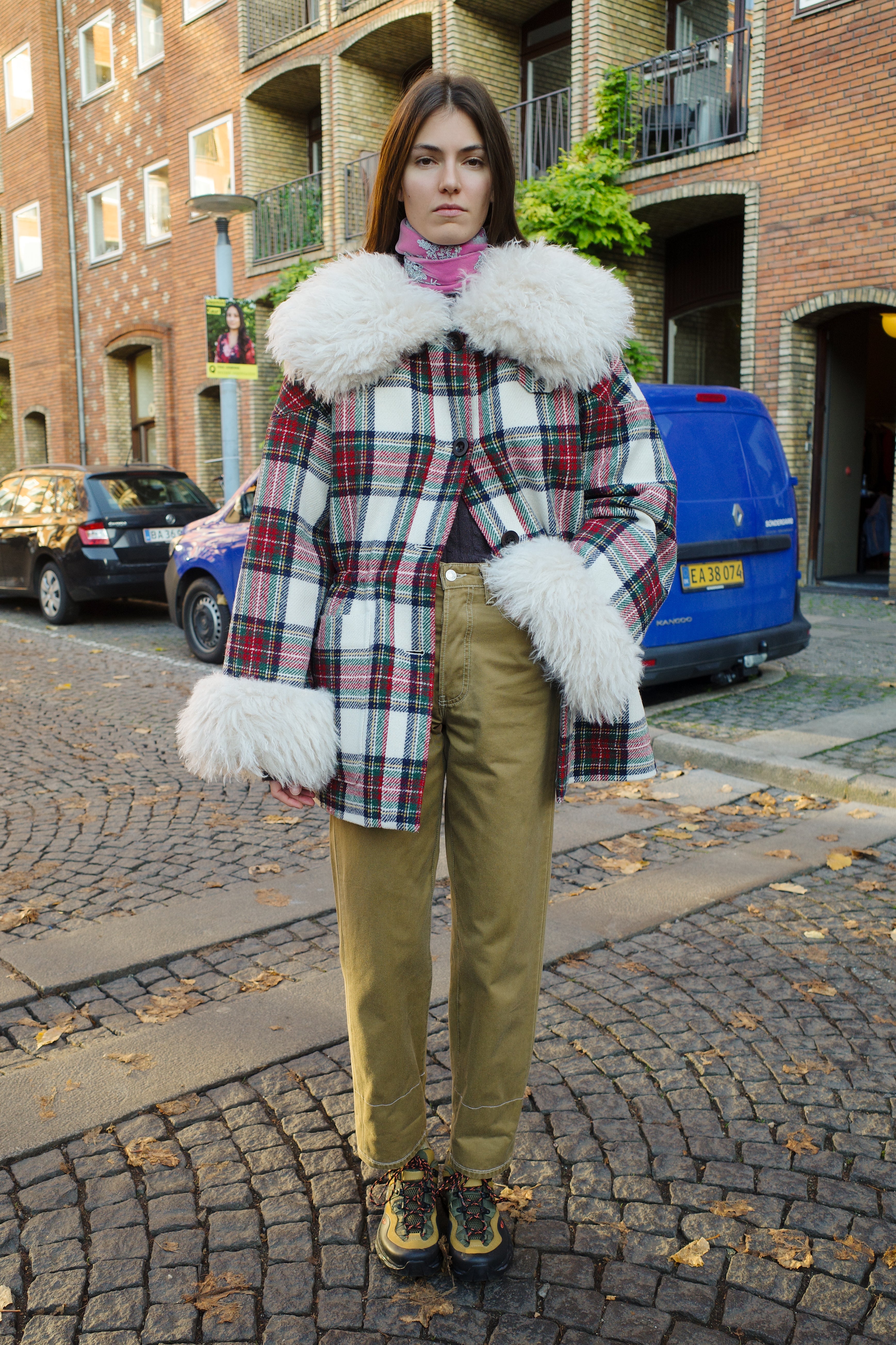 Connie Coat Harris Tweed Red Check