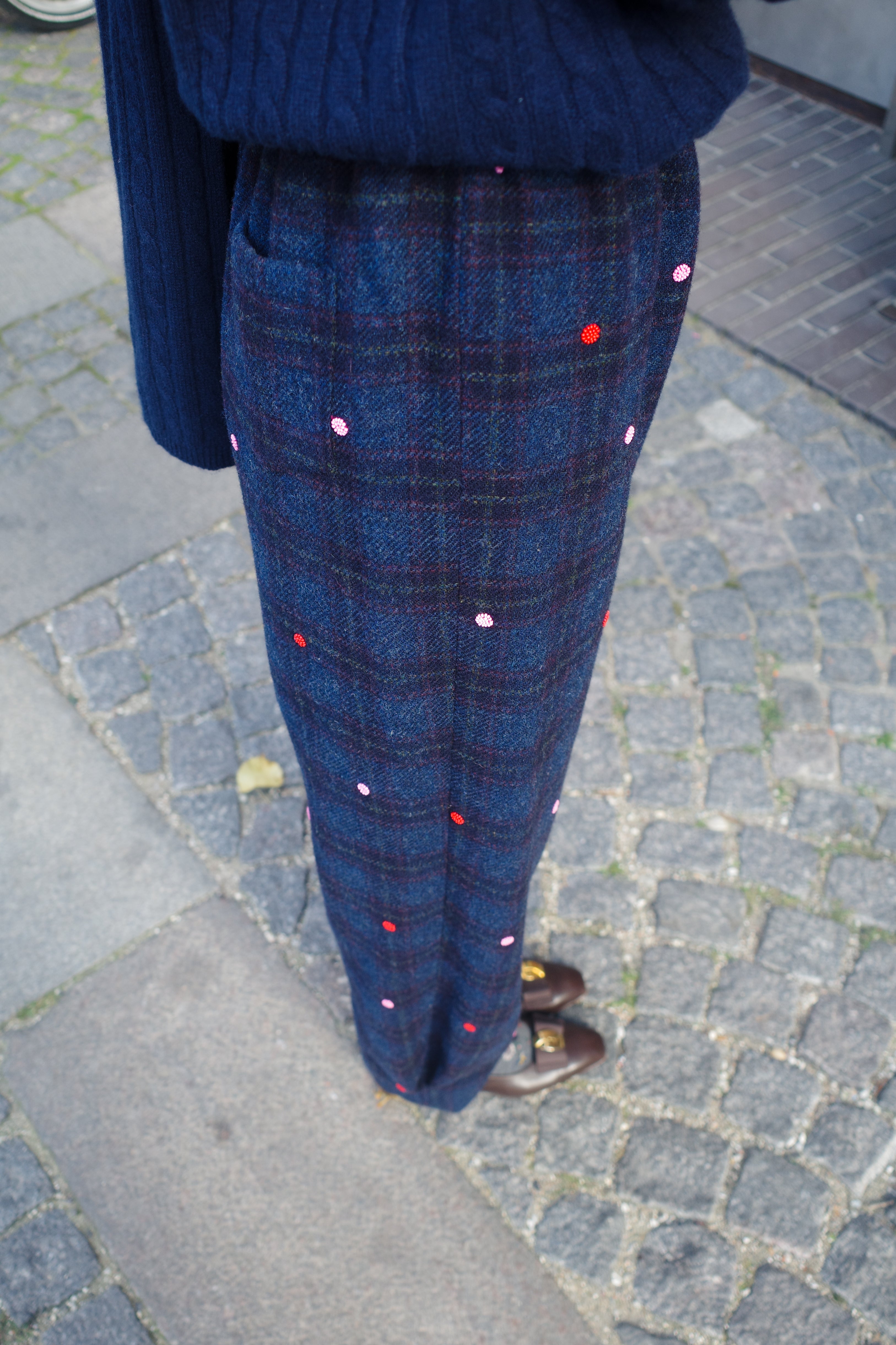 Coco pants - Wool dot embroidery