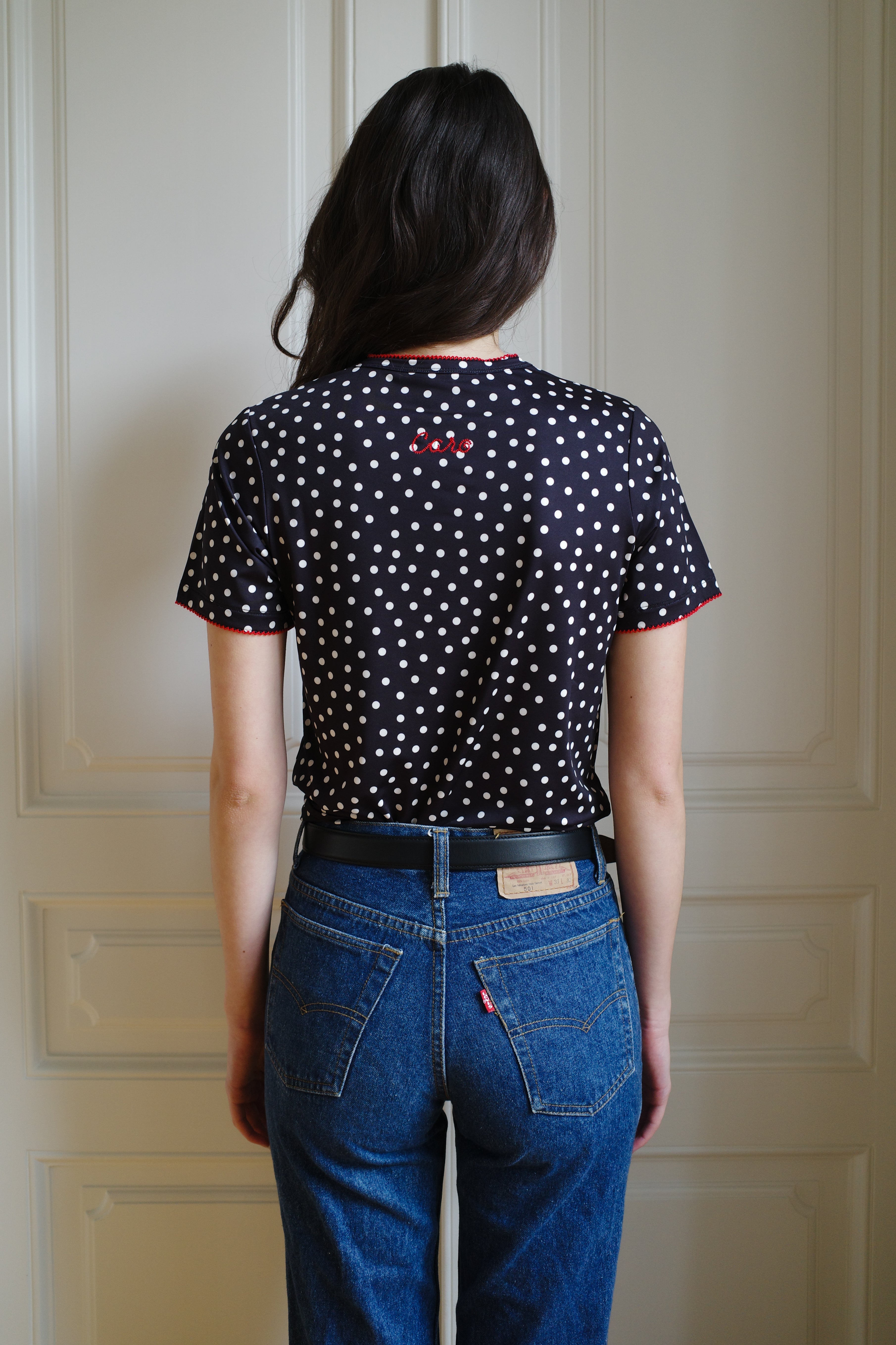 T-Shirt Jersey Black Dots