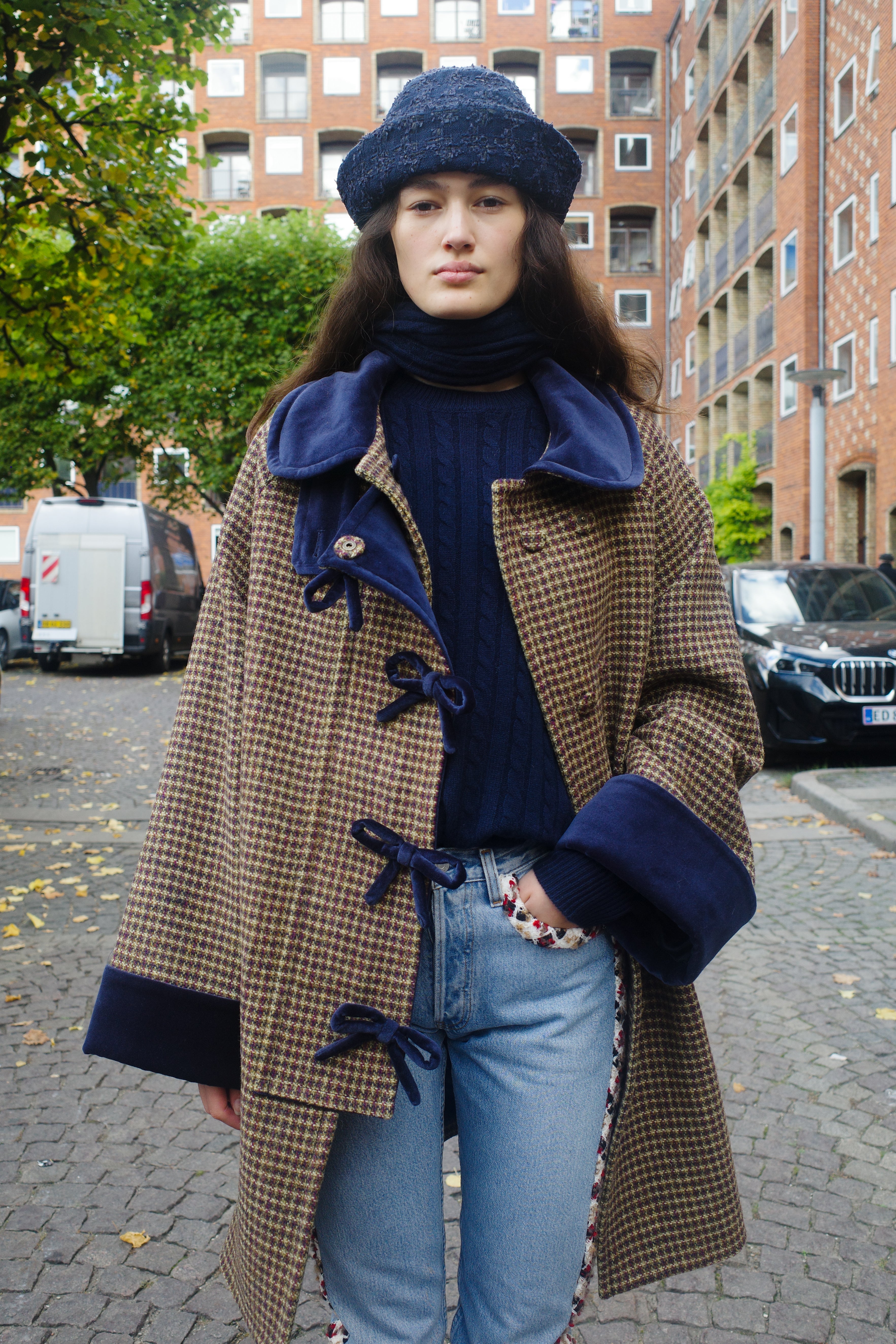 Thea Coat - Purple Harris Tweed Purple