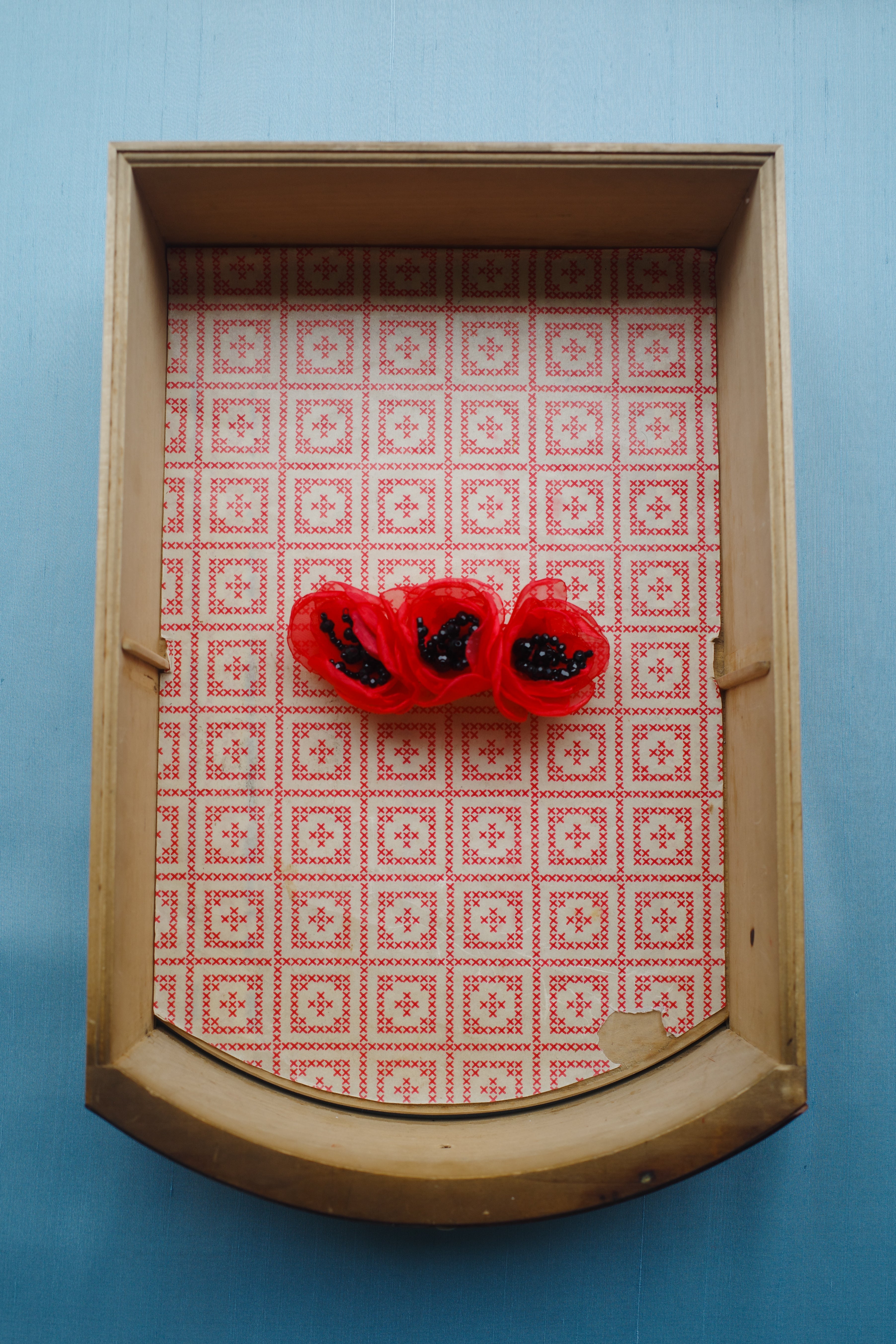 Poppy Barette Clip - Red