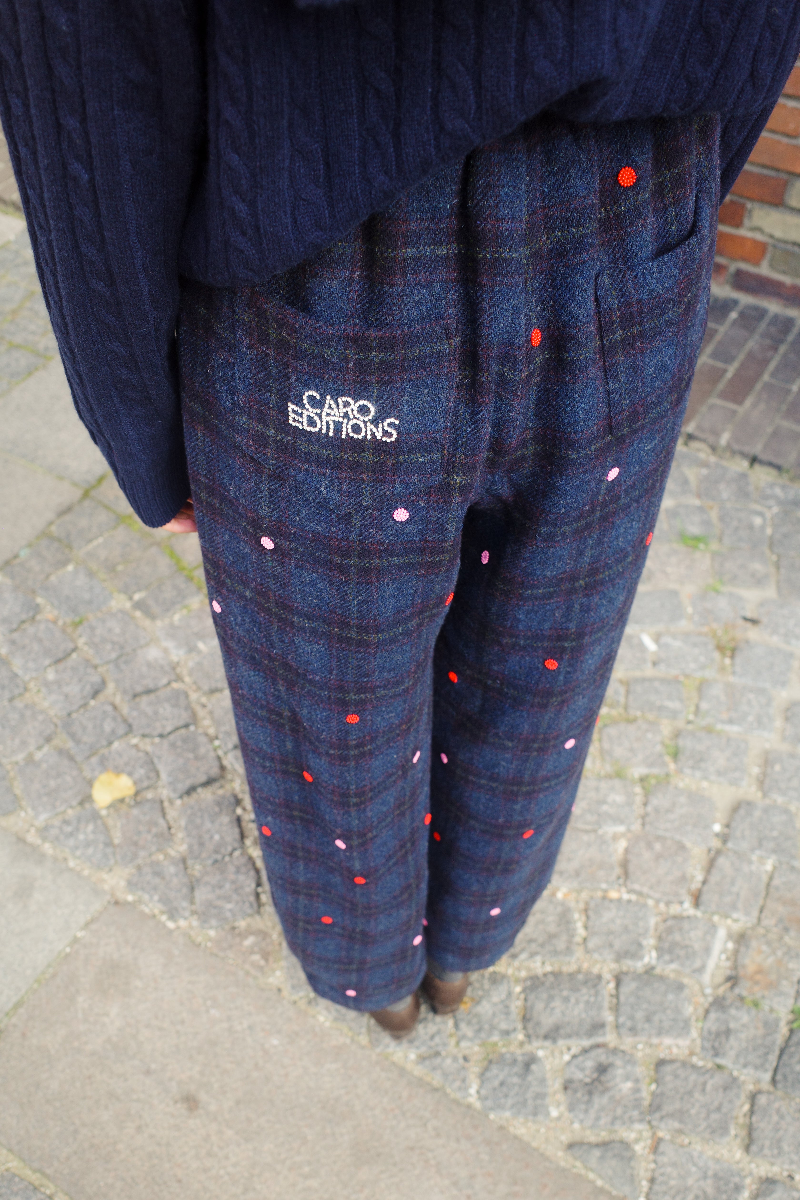 Coco pants - Wool dot embroidery