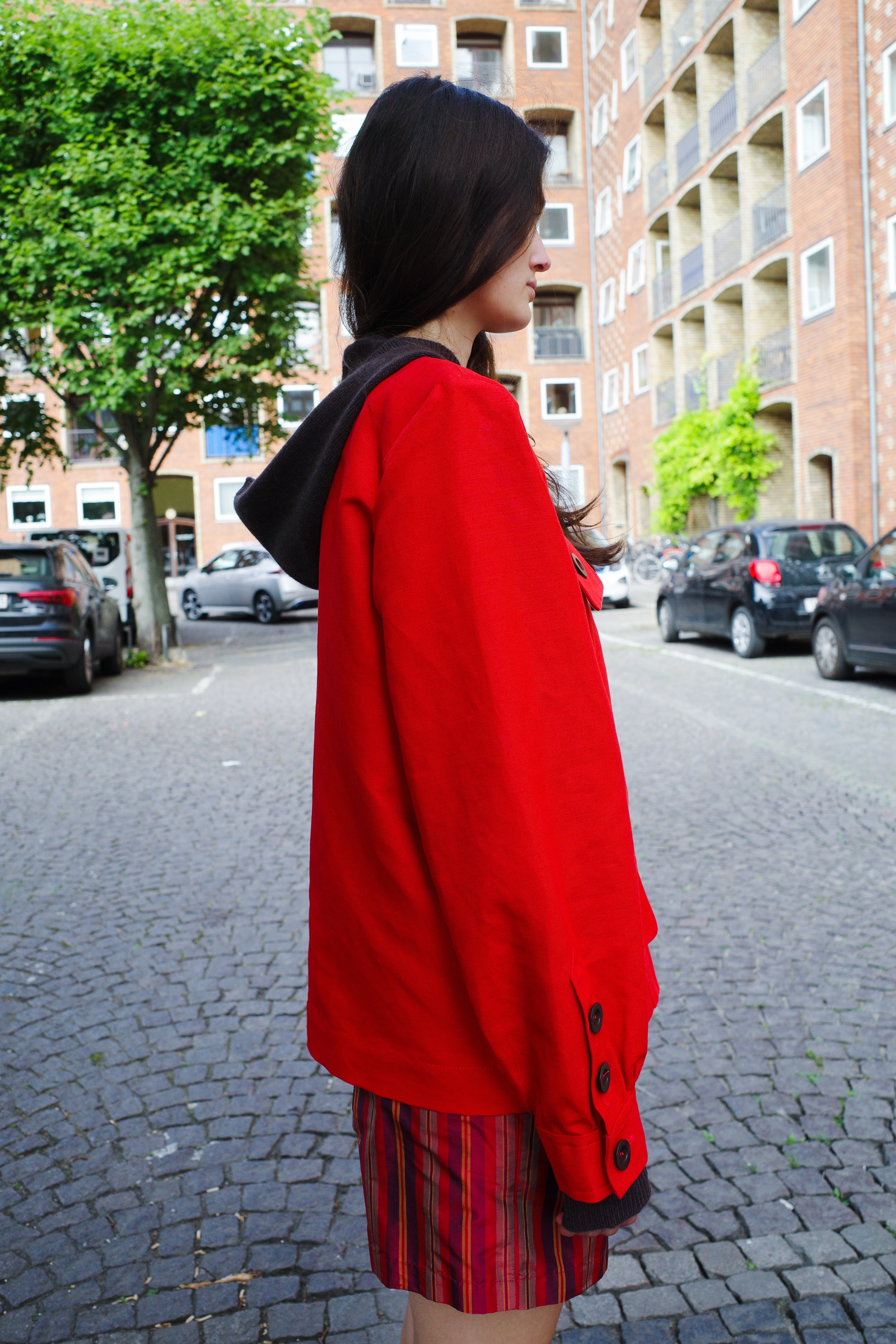 Iggy Jacket Linen Red