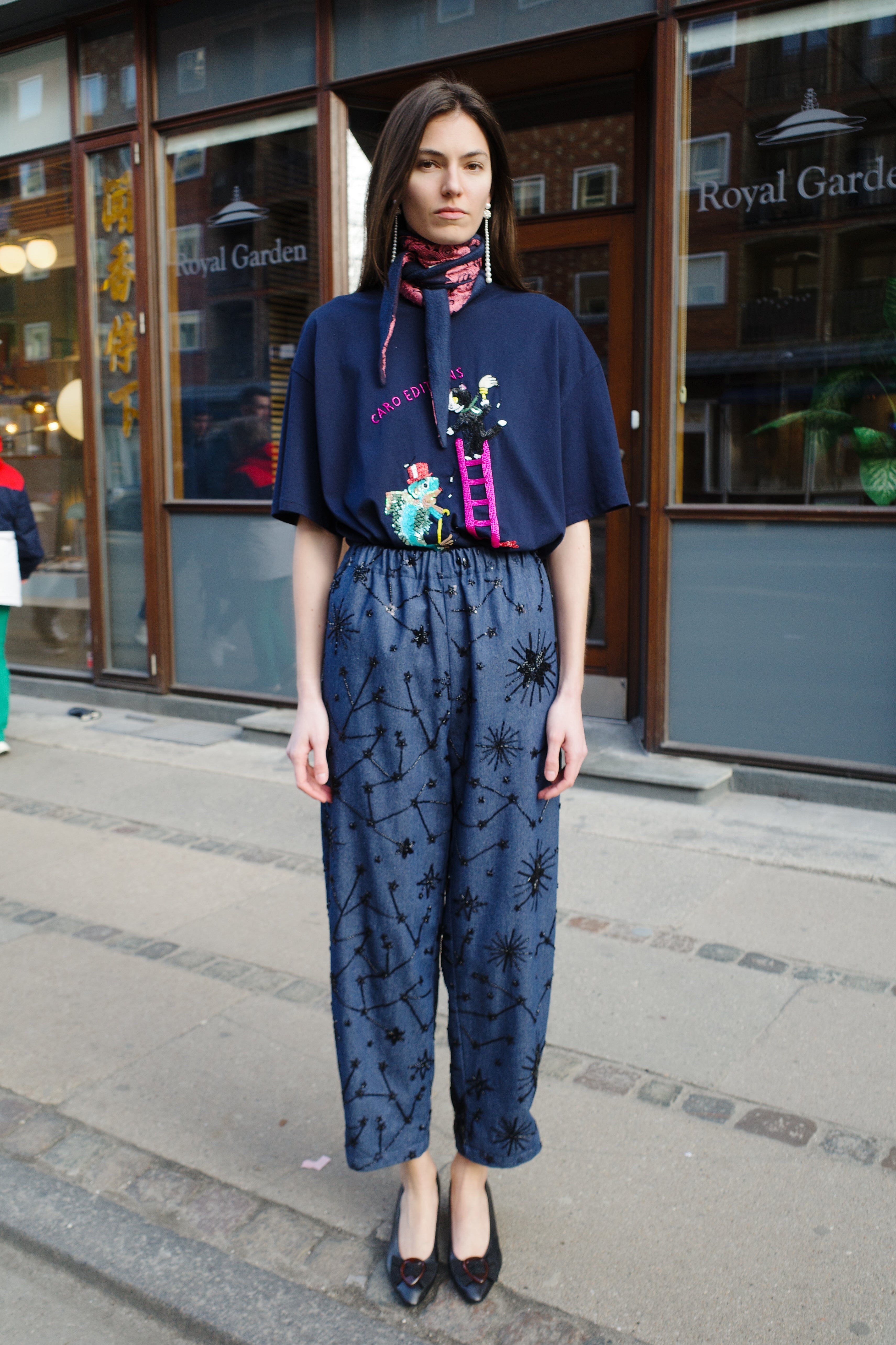 Coco pants - Denim sequins