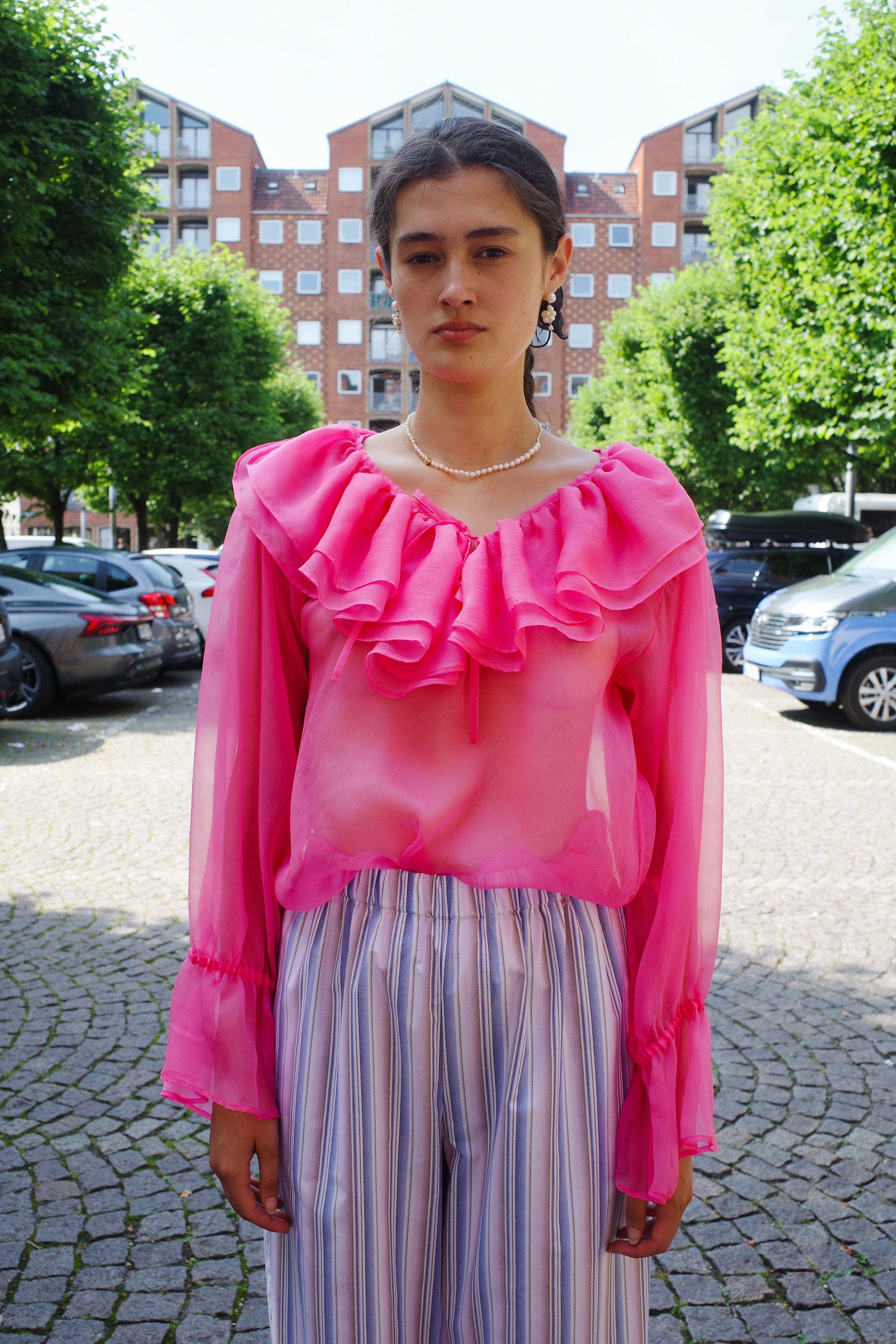 Ursula Blouse - Pink chiffon