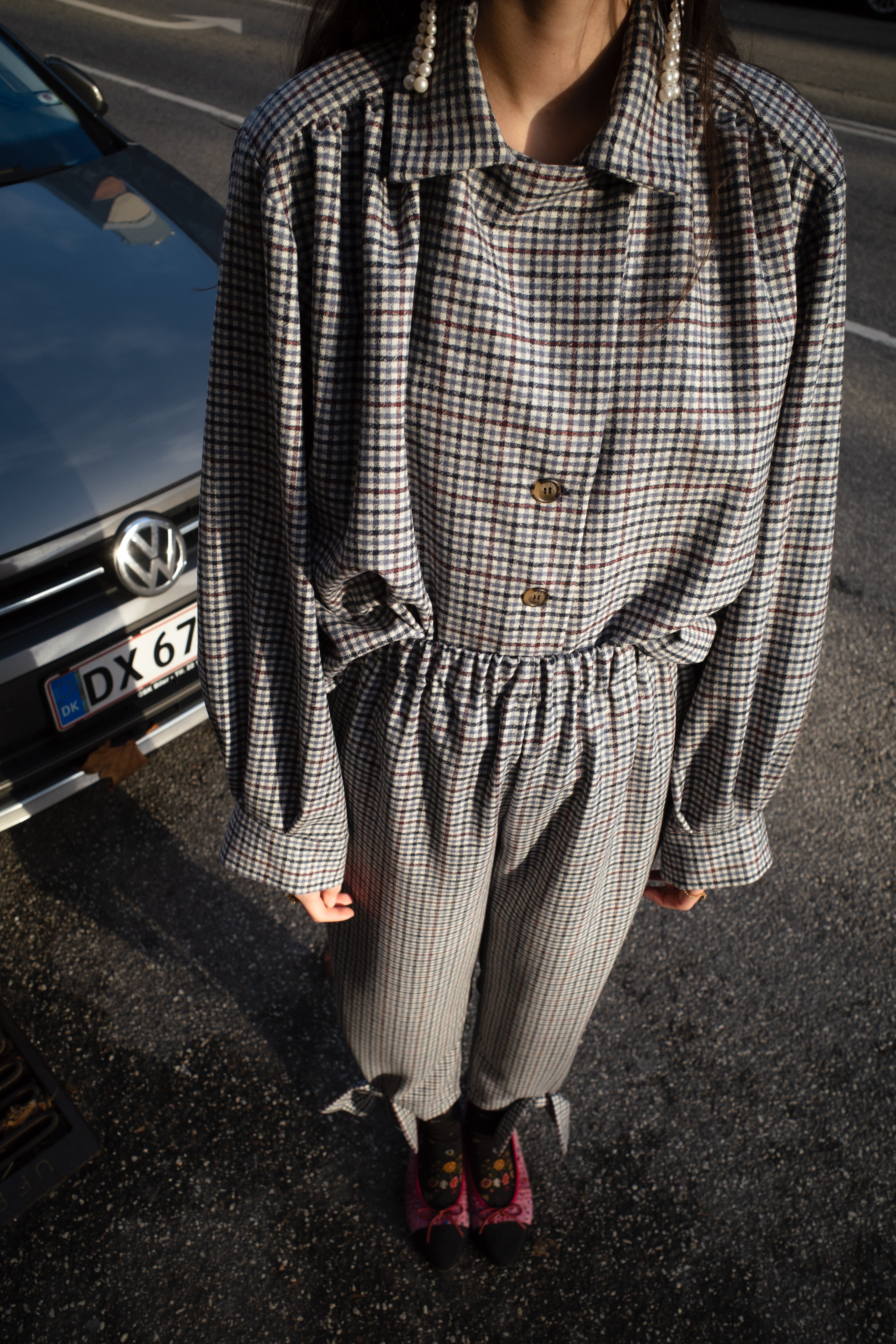 Bonsai Shirt - White Checkered
