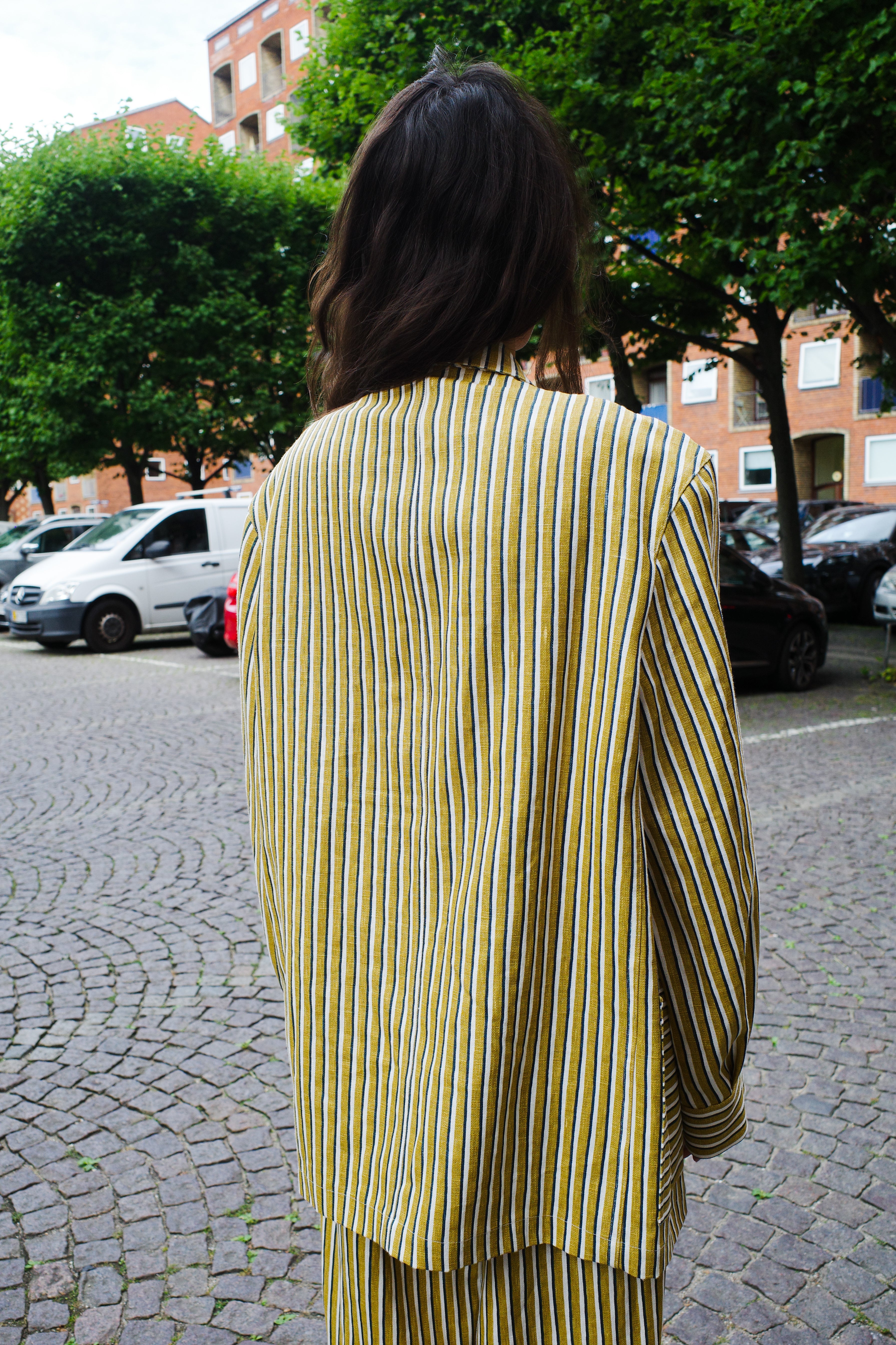 Frederik Jacket Tapet Cafe Mustard Stripe
