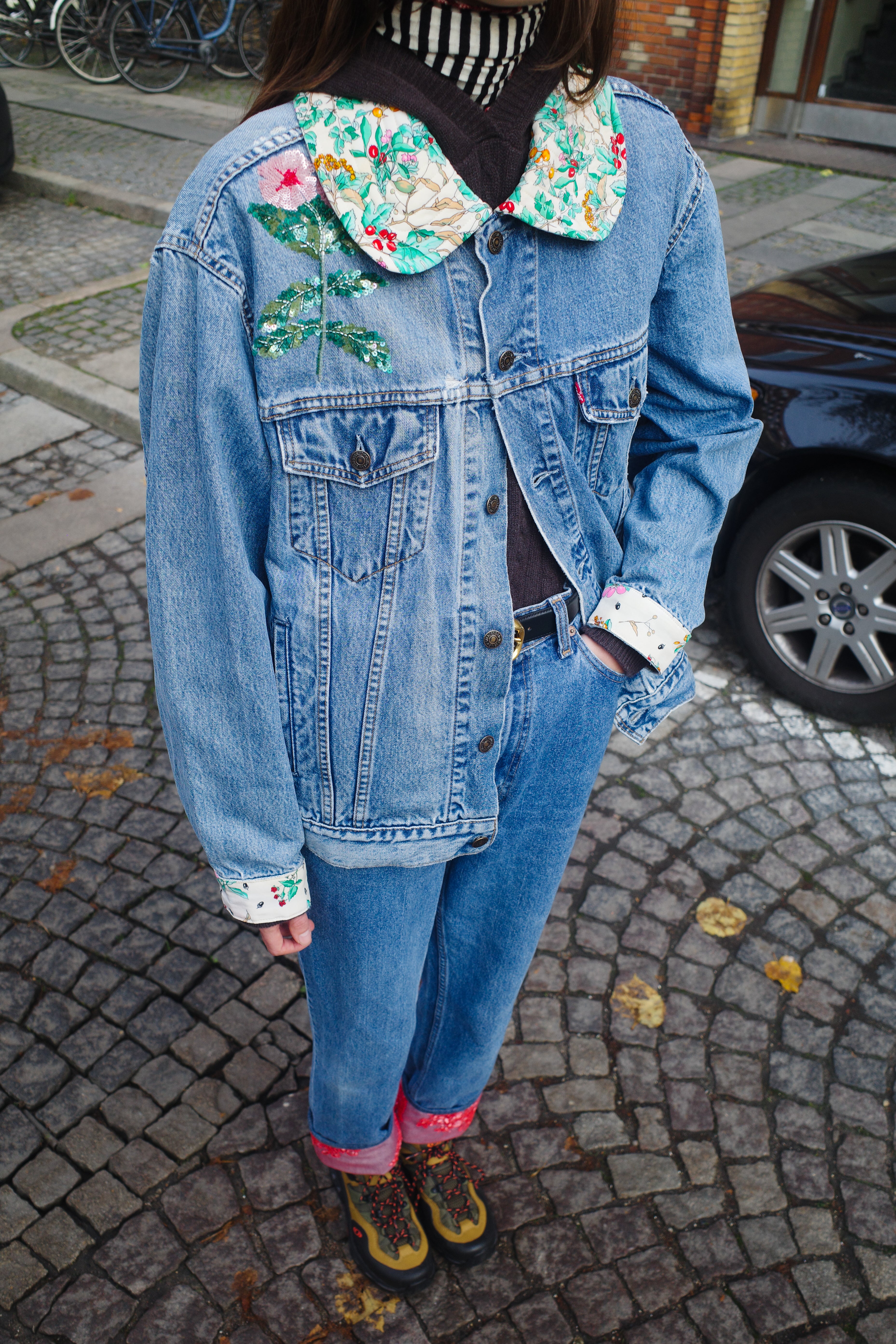 Upcycled Denim Jacket - One of a kind